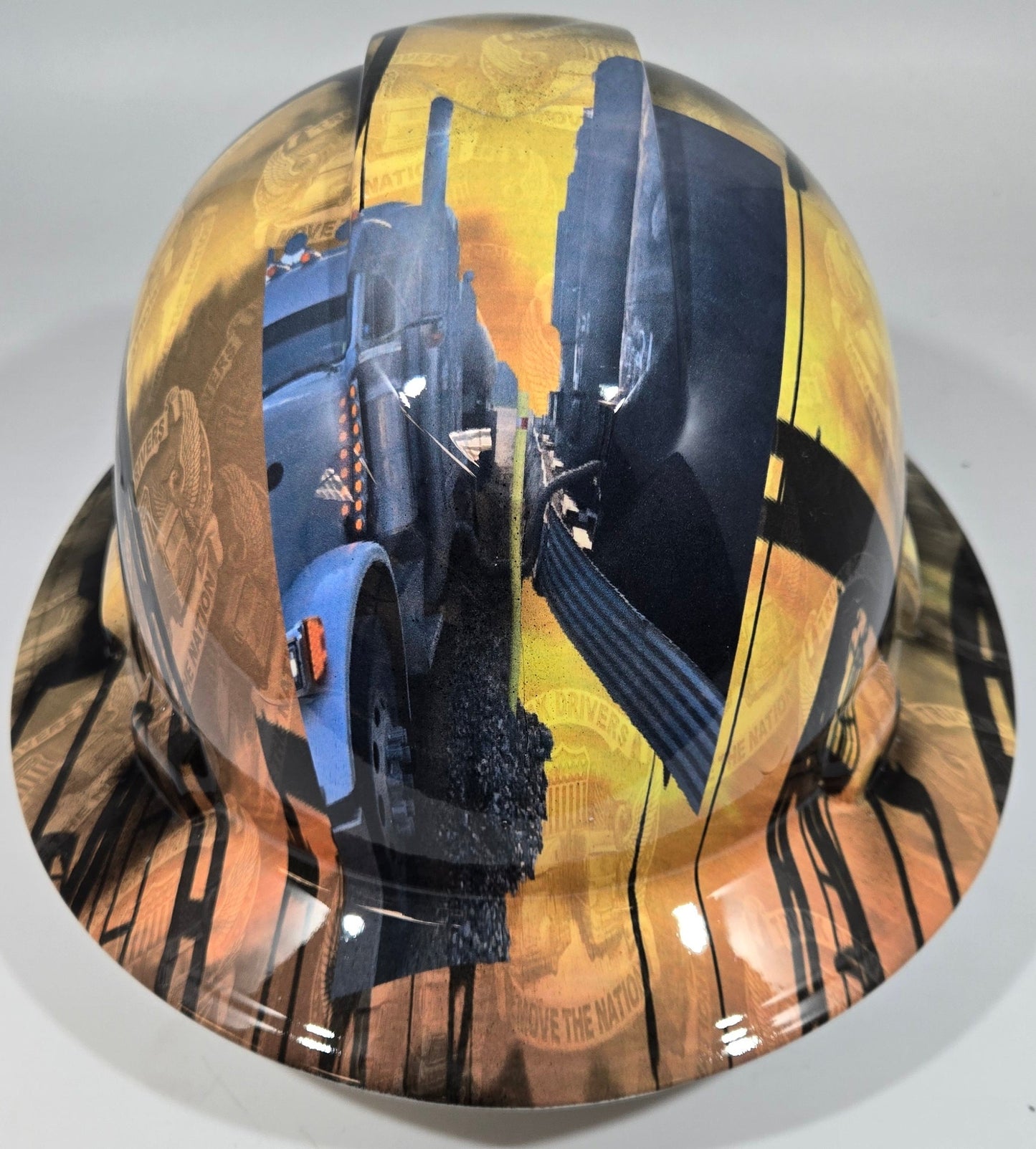Full Brim Hard Hat Hydro Dipped OIL RIG