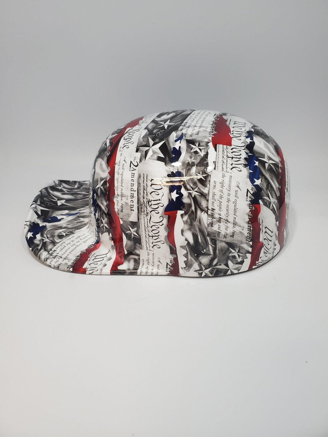 Baseball Cap Style Motorcycle Helmet WE THE PEOPLE SECOND AMMENDMENT