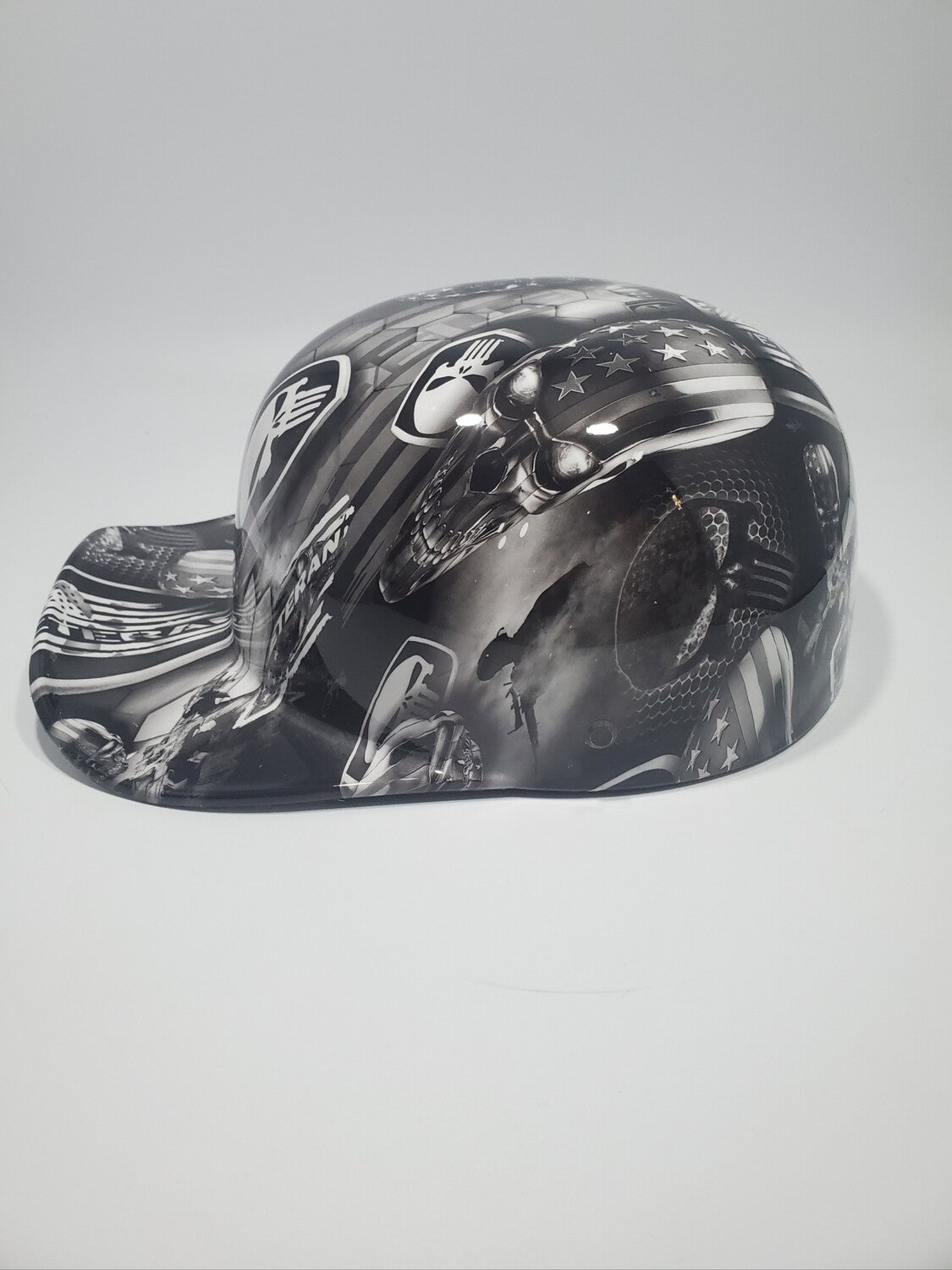 Baseball Cap Style Motorcycle Helmet VETERAN PUNISHER
