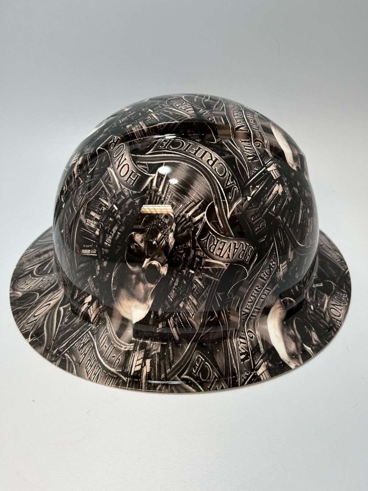 Bad ass hardhat with hydro dipped flag design