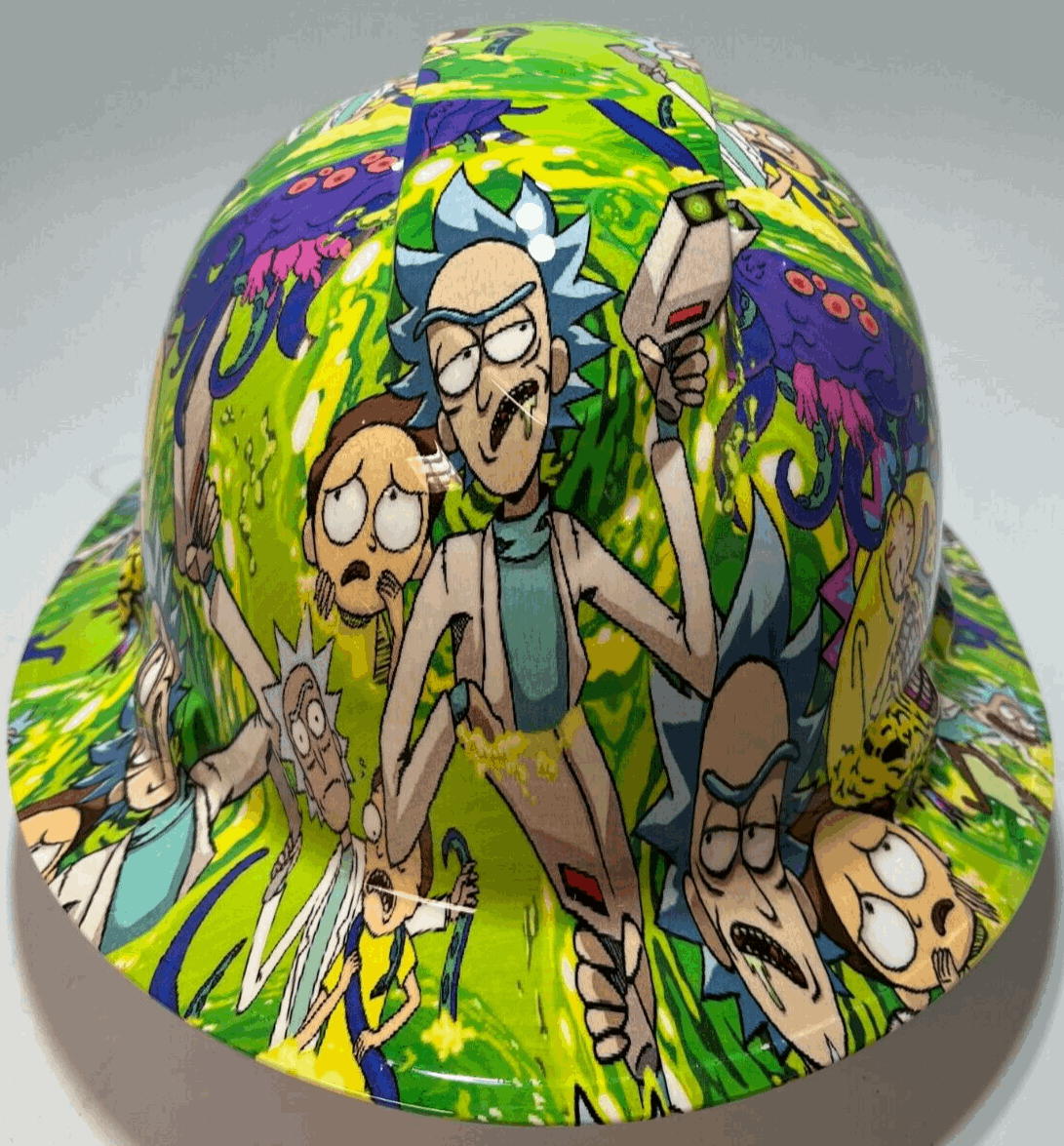 Badass hard hat with a Hydro dipped streaming design