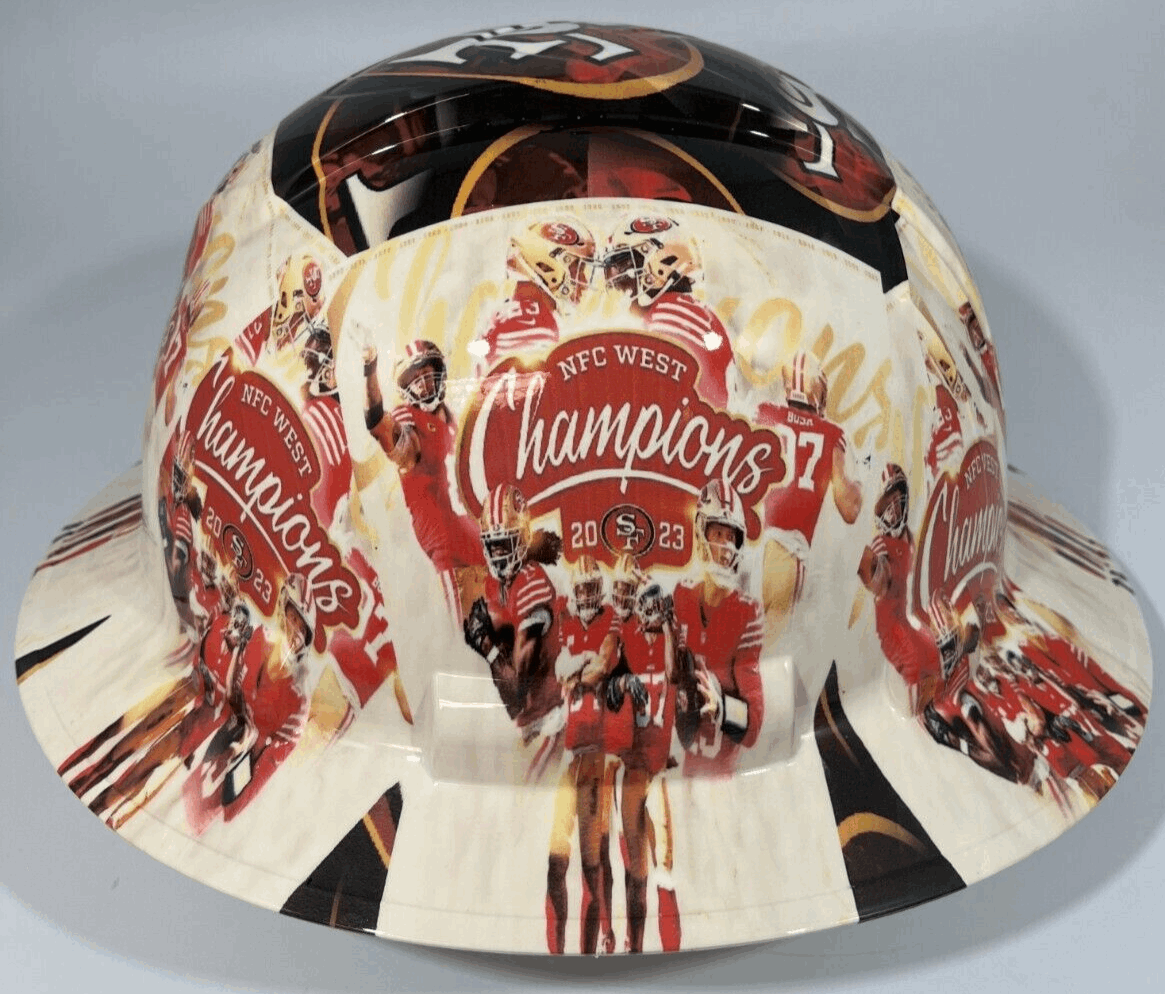 New Full Brim Hard Hat Custom Hydro Dipped SAN FRANCISCO 49ERS NFC WES The Hard Hat Shop