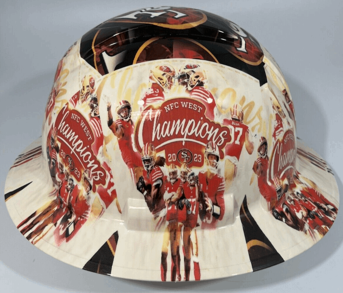 Badass hard hat with a Hydro dipped team design