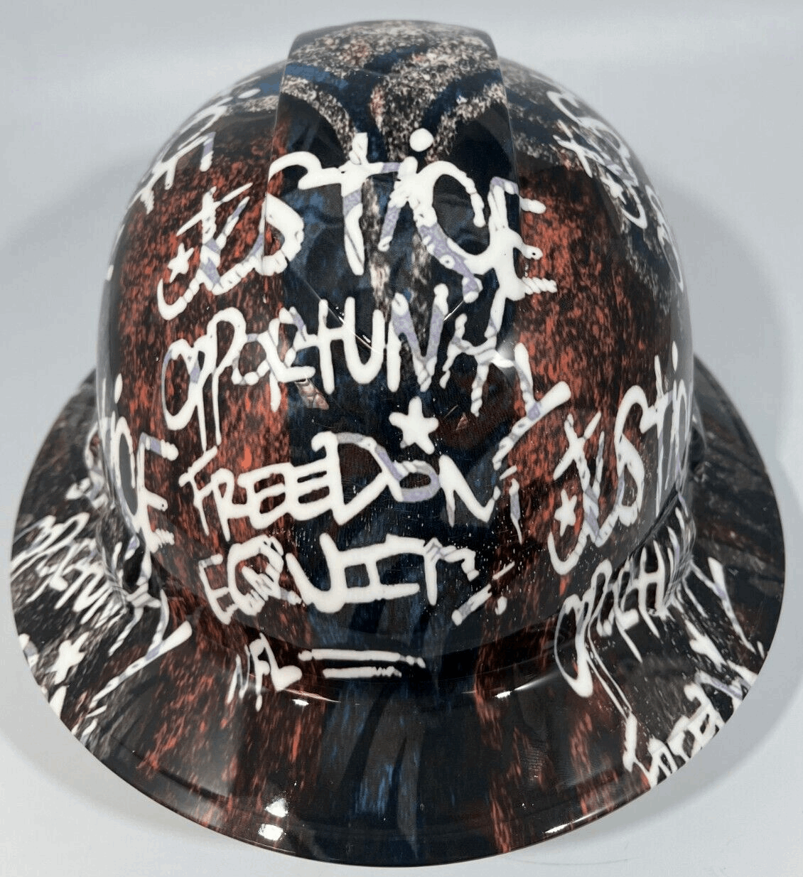 thumbnail image 2 of Pyramex Ridgeline Full Brim Hard Hat – Custom Hydro Dipped Denver Broncos Football 2 of 5