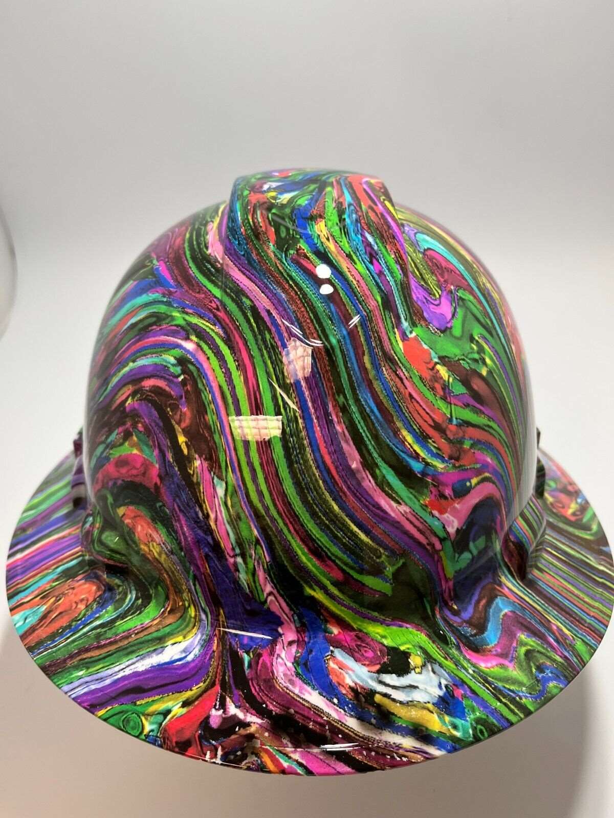 Bad ass hardhat with a fun hydro dipped design