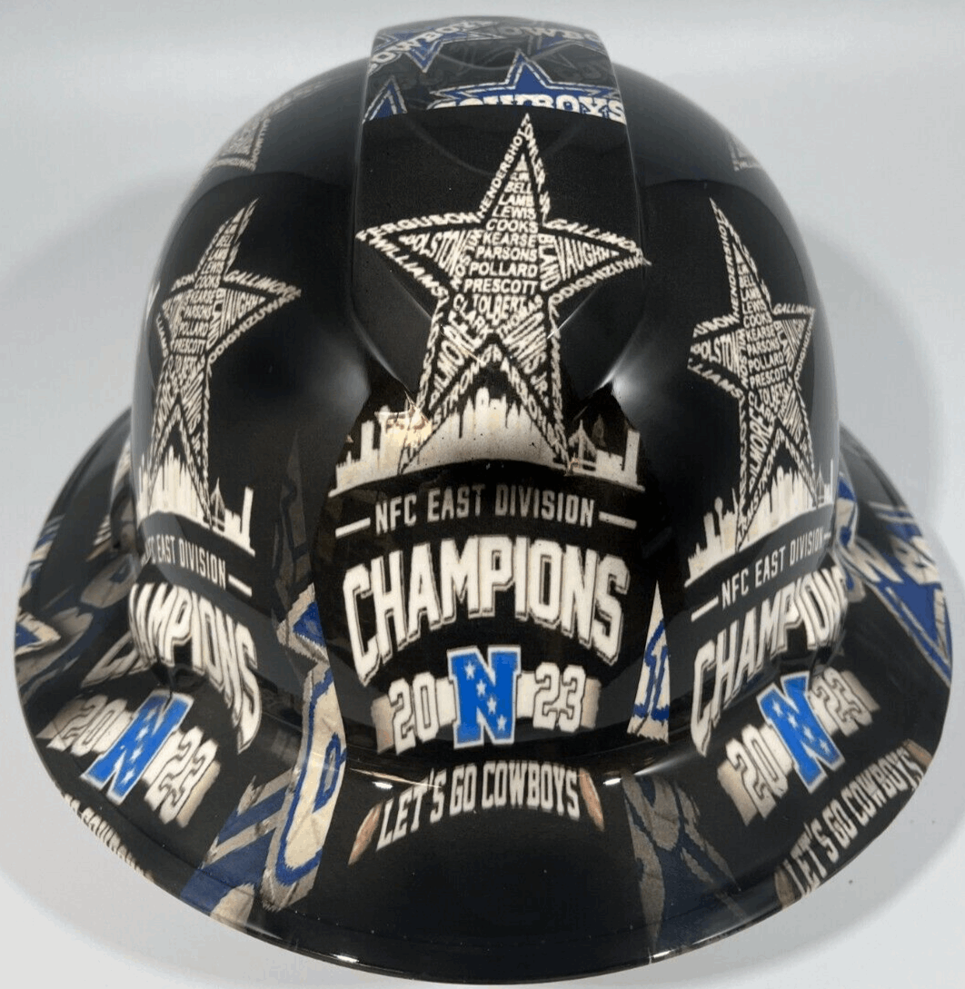 Badass hard hat with a Hydro dipped team design