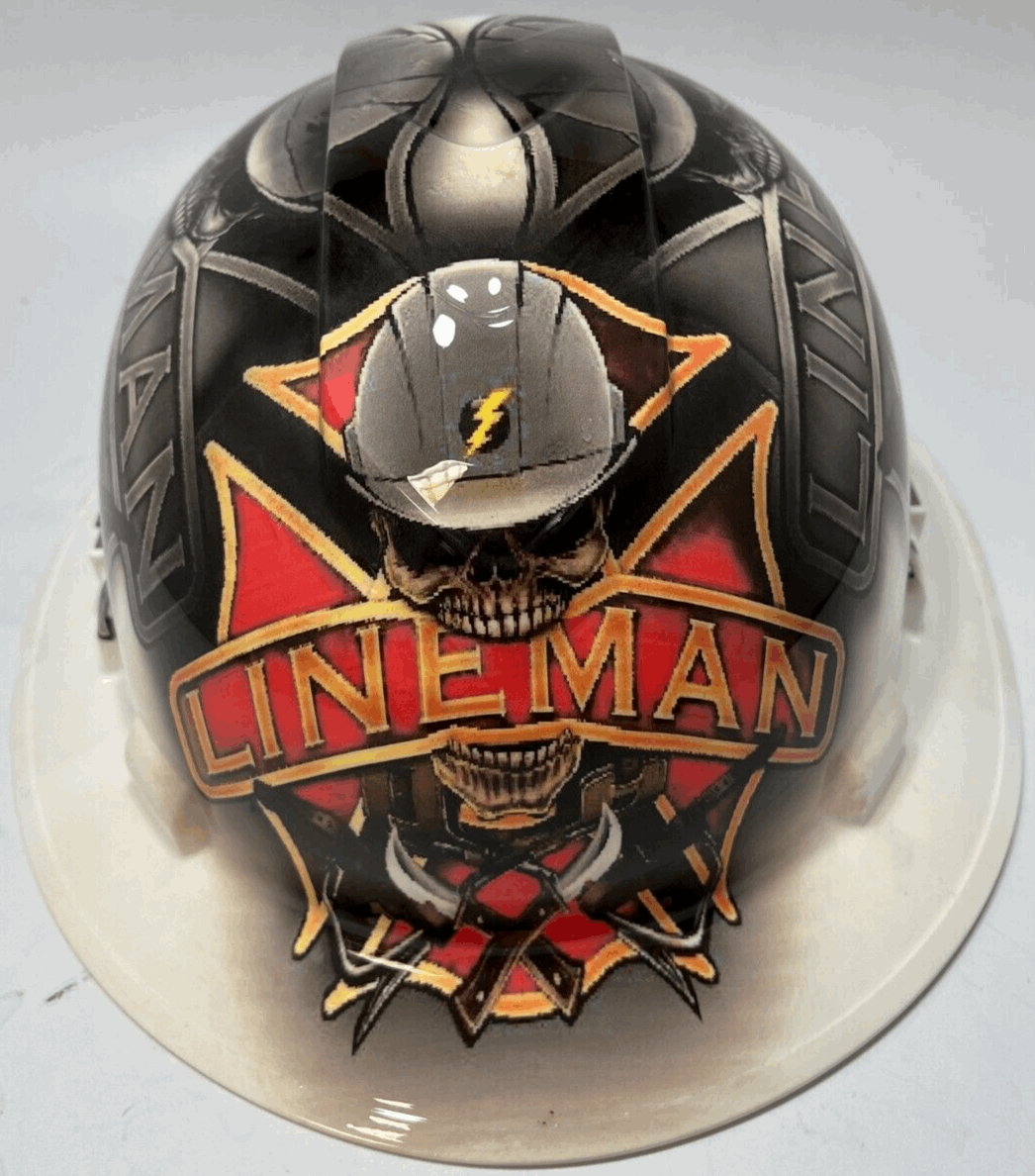 bad ass motorcycle helmet Pyramex HP54110V Ridgeline Vented Full Brim Hard Hat - 4-Point Ratchet Suspension