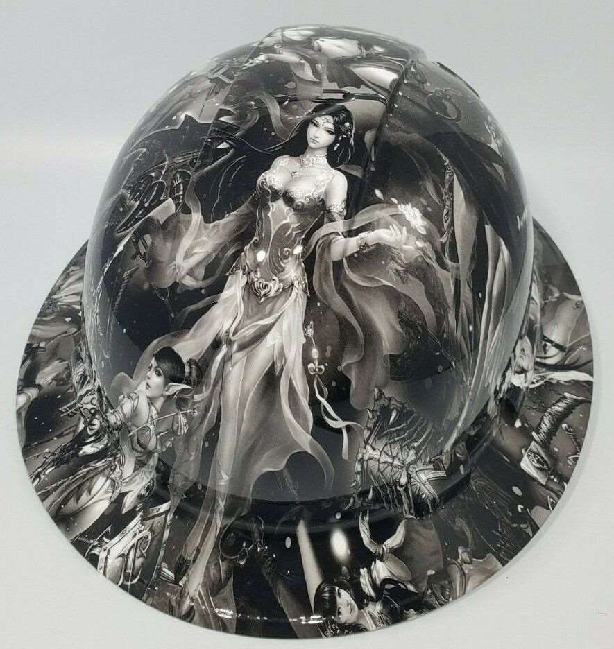 Bad ass hardhat with animated hydro dipped design