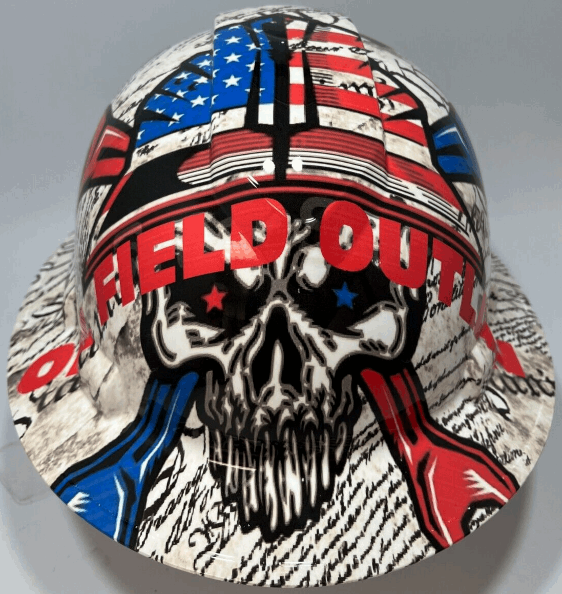 FULL BRIM Hard Hat custom hydro dipped , SEXY WHITE BAD BONES OSHA FULL BRIM Hard Hat custom hydro dipped , SEXY WHITE BAD BONES OSHA