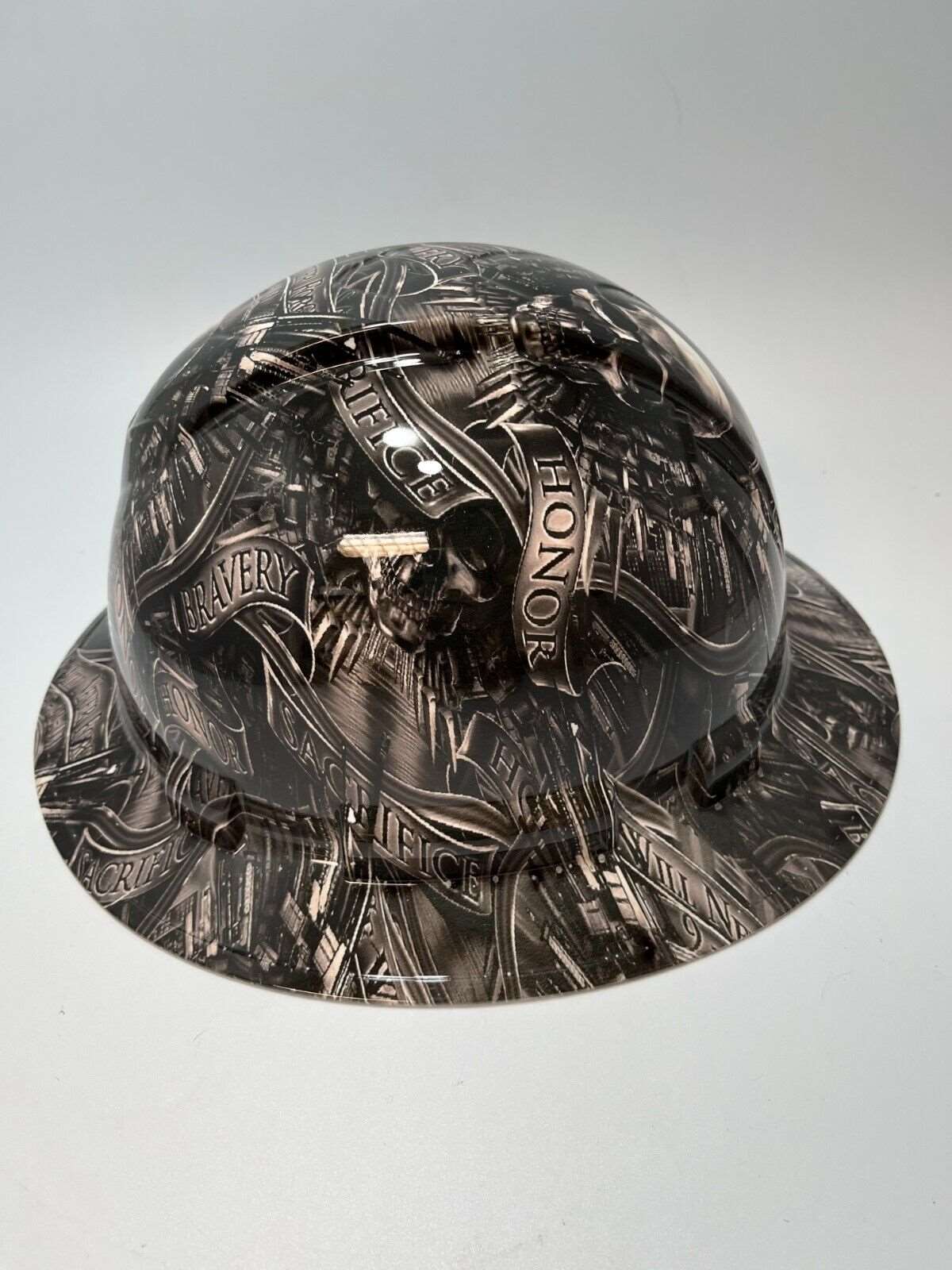Bad ass hardhat with hydro dipped flag design