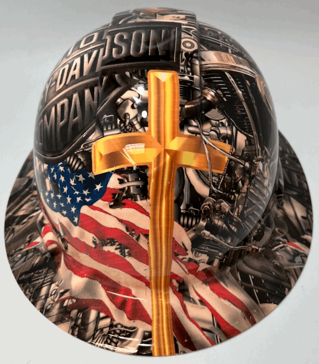 Full Brim Hard Hat Hydro Dipped HARLEY DAVIDSON - Main Image