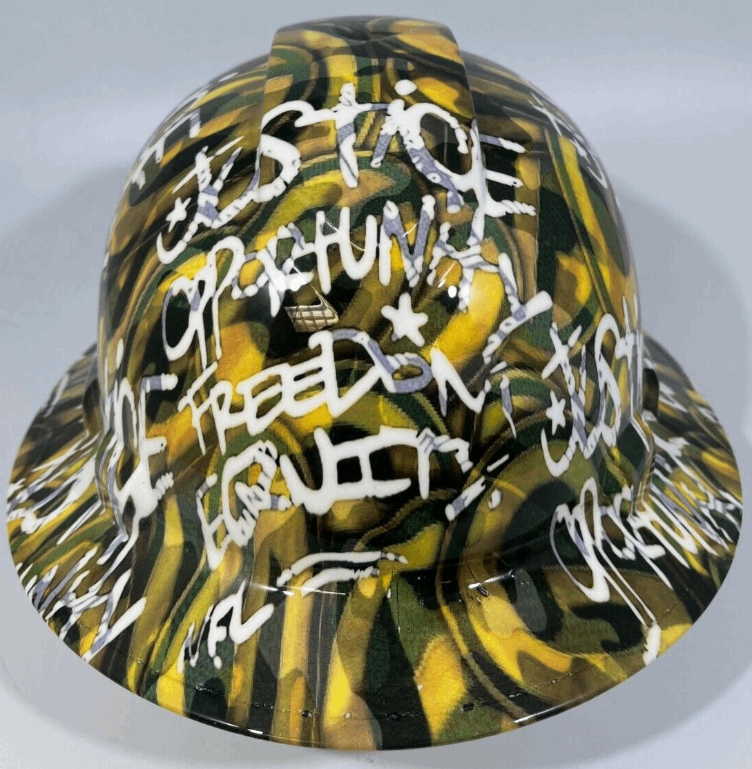 Badass hard hat with a Hydro dipped team design