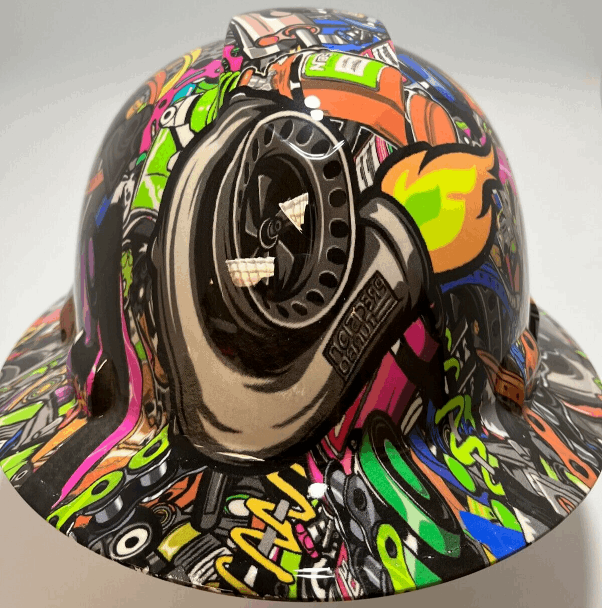 Badass hard hat with a Hydro dipped design