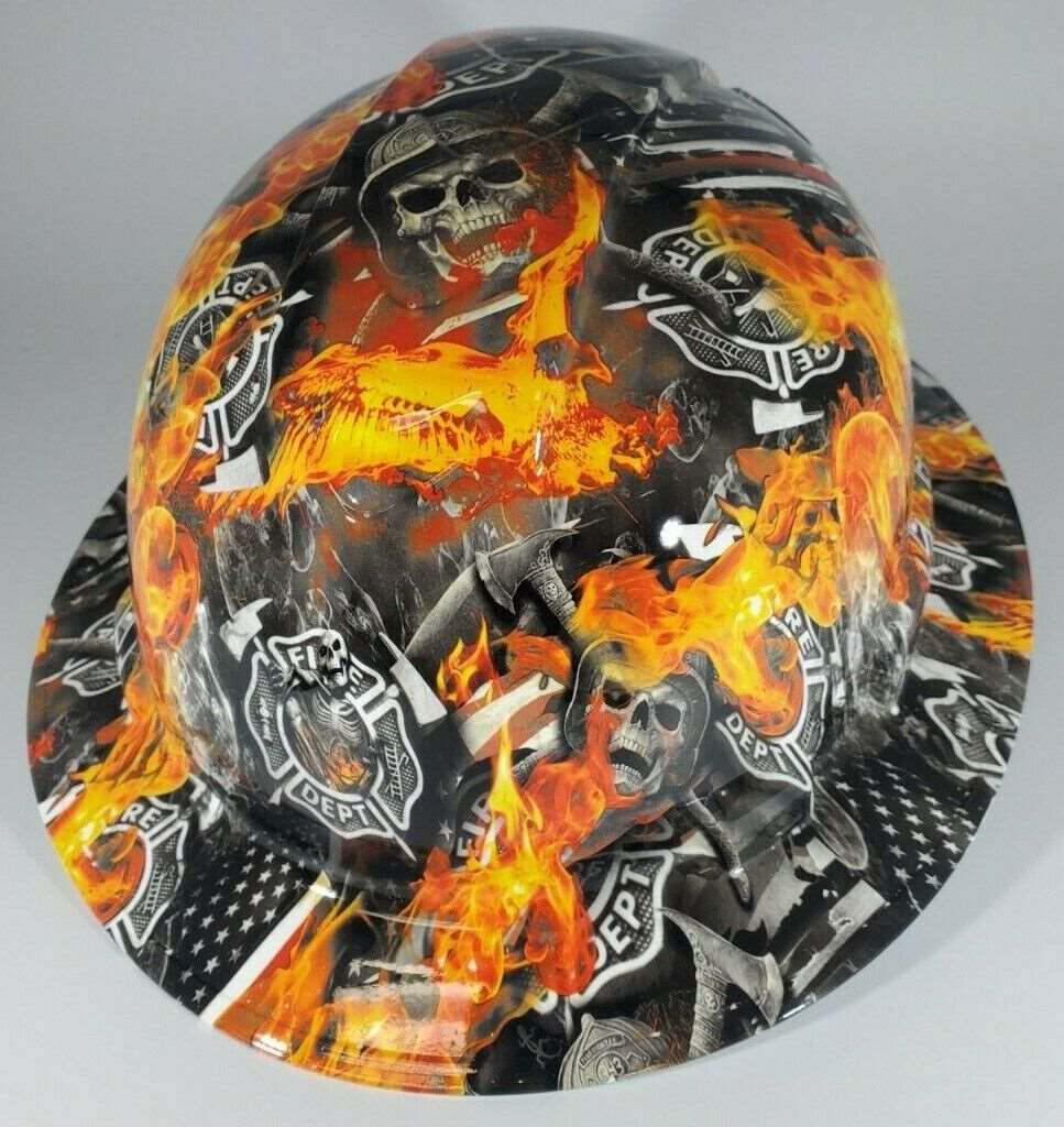 Full brim Hydro dipped First Responders custom hardhats – The Hard Hat Shop