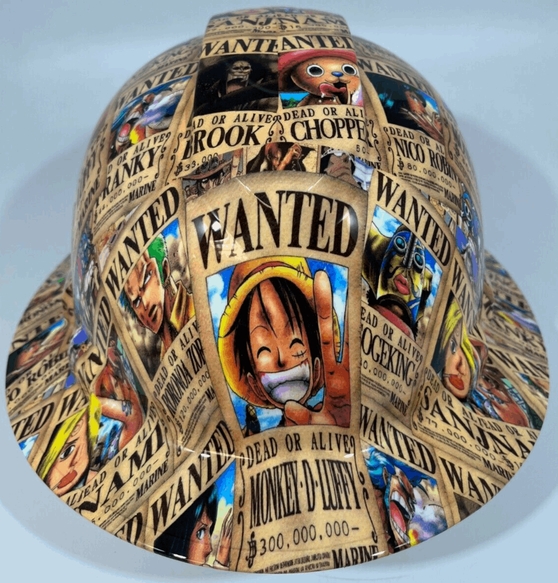 New Full Brim Hard Hat Custom Hydro Dipped MONKEY D LUFFY ONE PIECE ANIME