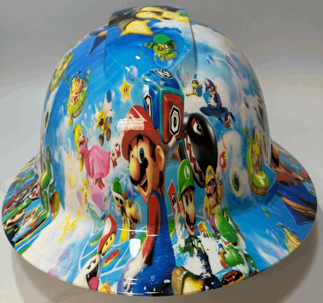 Badass hard hat with a Hydro dipped streaming design