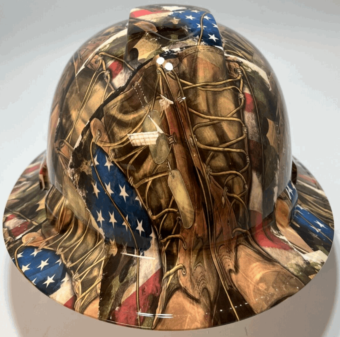 Bad ass hardhat with hydro dipped Forces design
