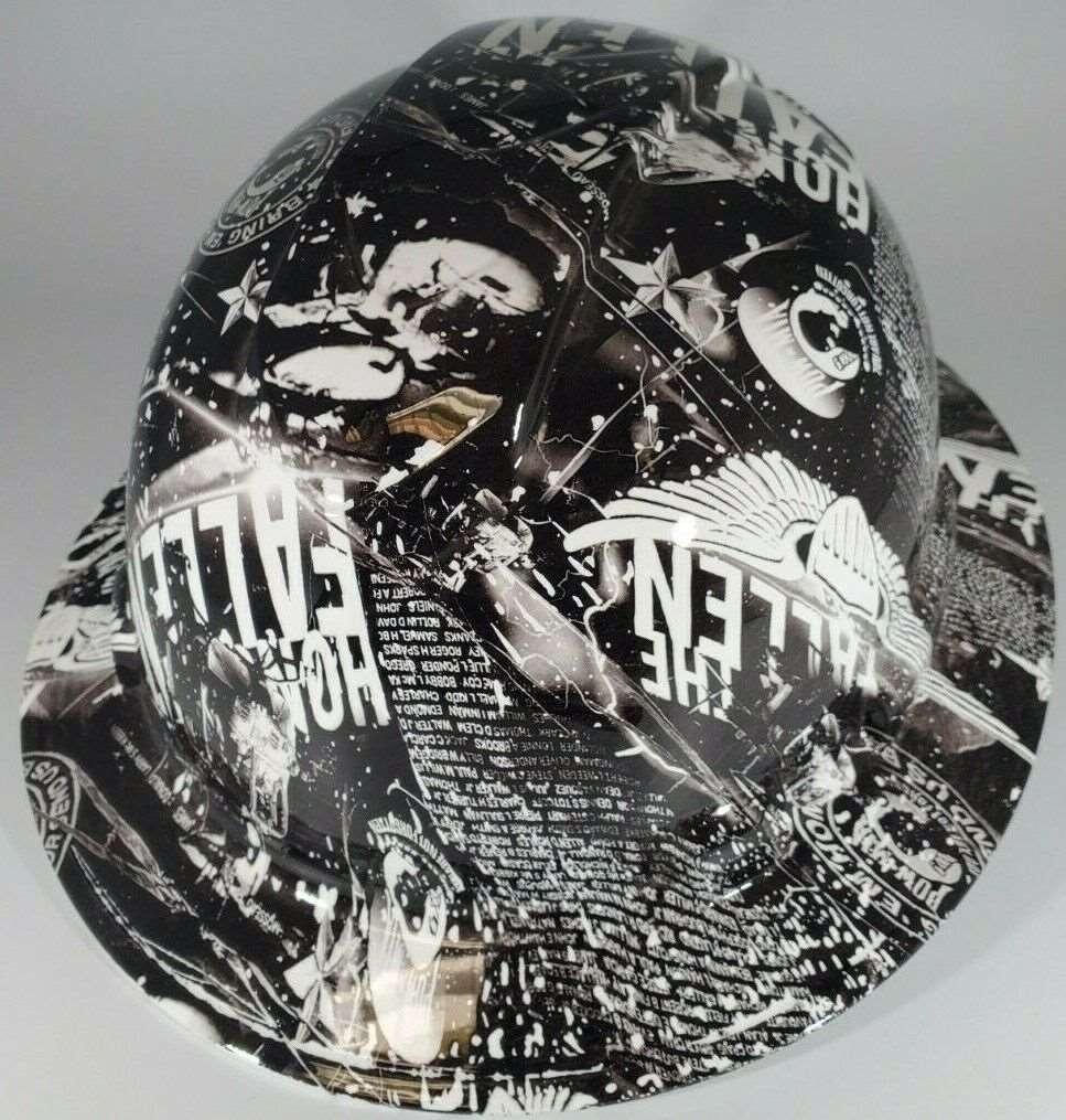 Badass hard hat with a Hydro dipped spiritual design