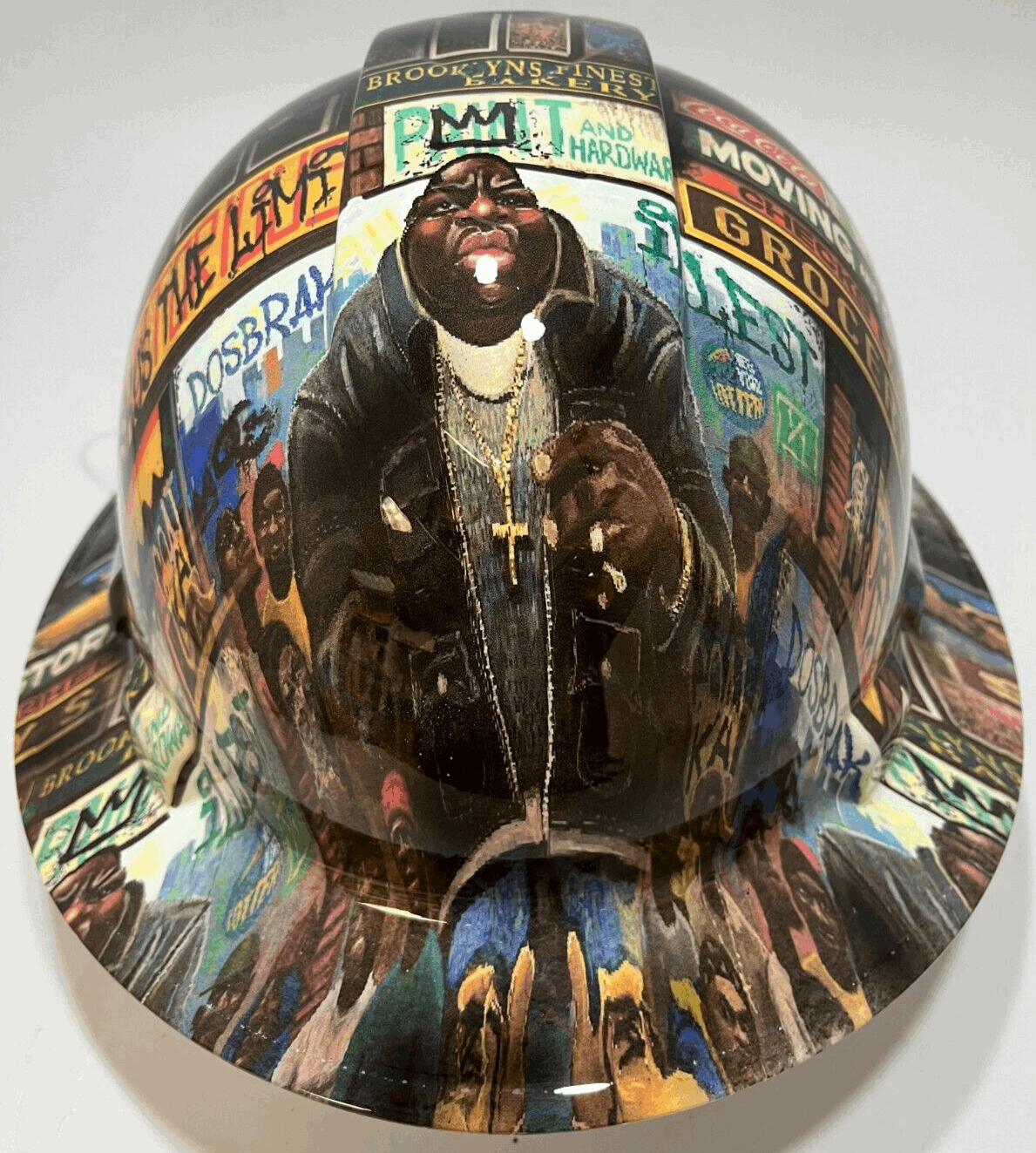 Bad ass hardhat with hydro dipped design to showcase the music and you