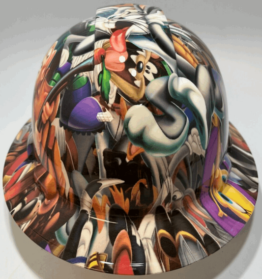 Bad ass hardhat with animated hydro dipped design