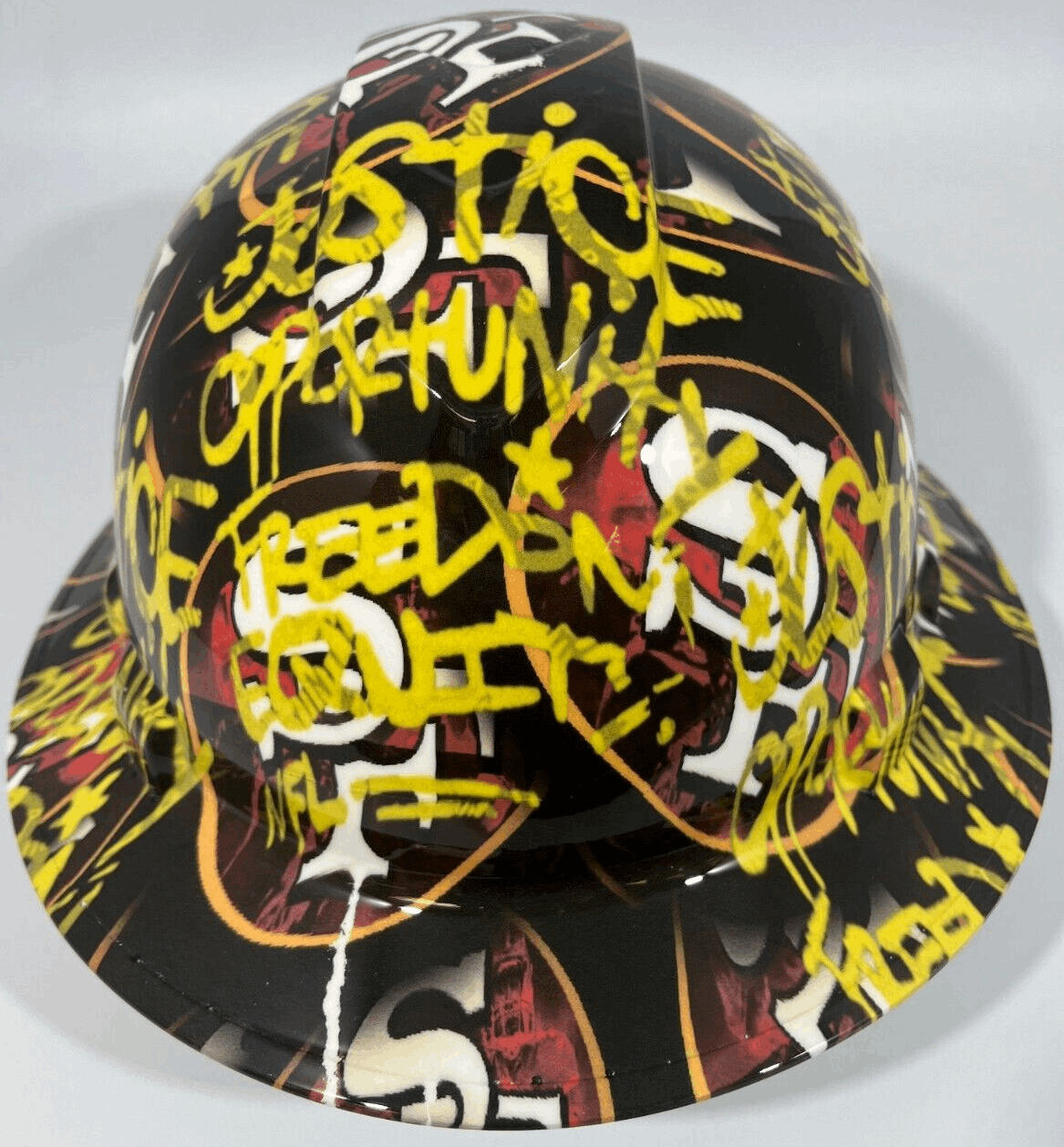 Badass hard hat with a Hydro dipped team design
