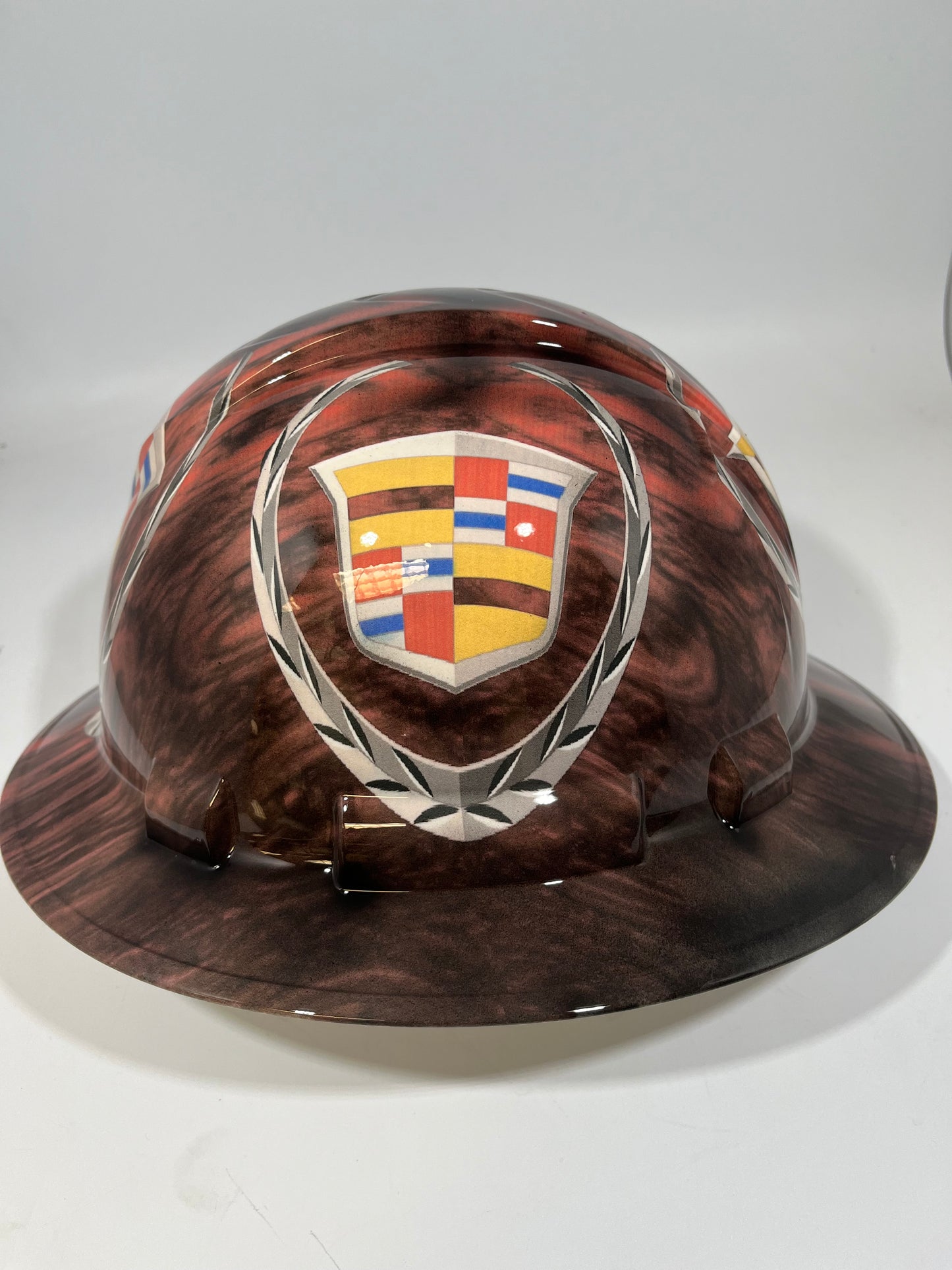 Full Brim Hard Hat Hydro Dipped CADILLAC
