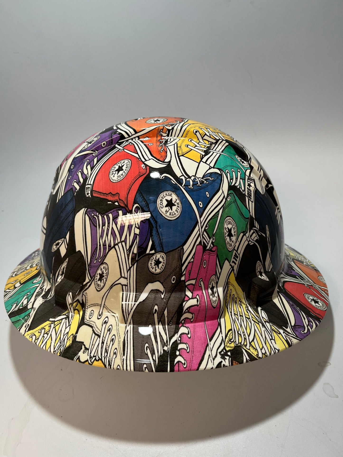 Full Brim Hard Hat Hydro Dipped CONVERSE ALL STAR SHOES