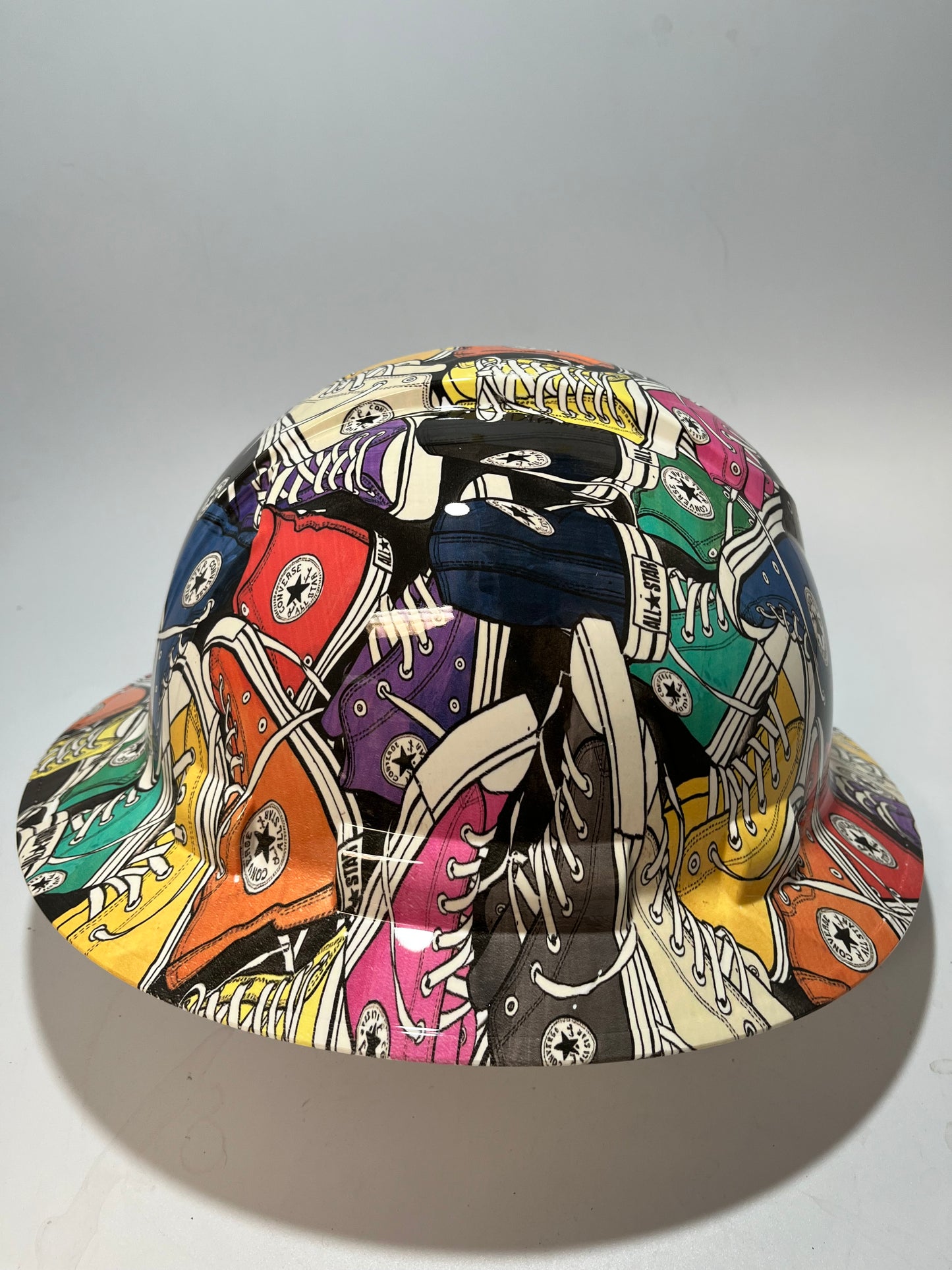 Full Brim Hard Hat Hydro Dipped CONVERSE ALL STAR SHOES