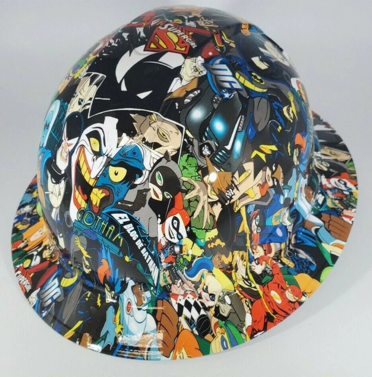 Full Brim Hard Hat Hydro Dipped COMIC HEROES & VILLIANS