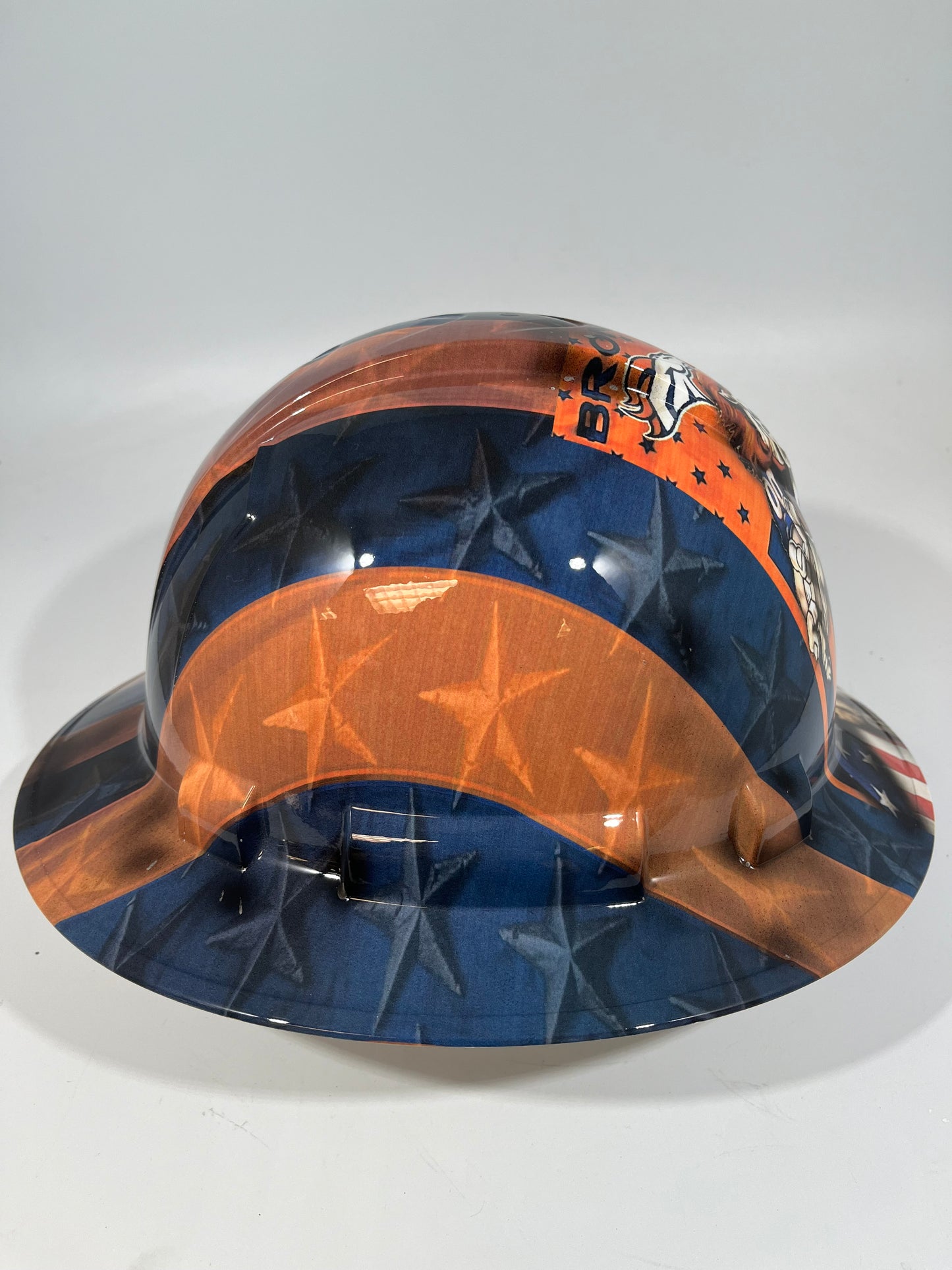 New Full Brim Hard Hat Custom Hydro Dipped DENVER BRONCOS FLAG