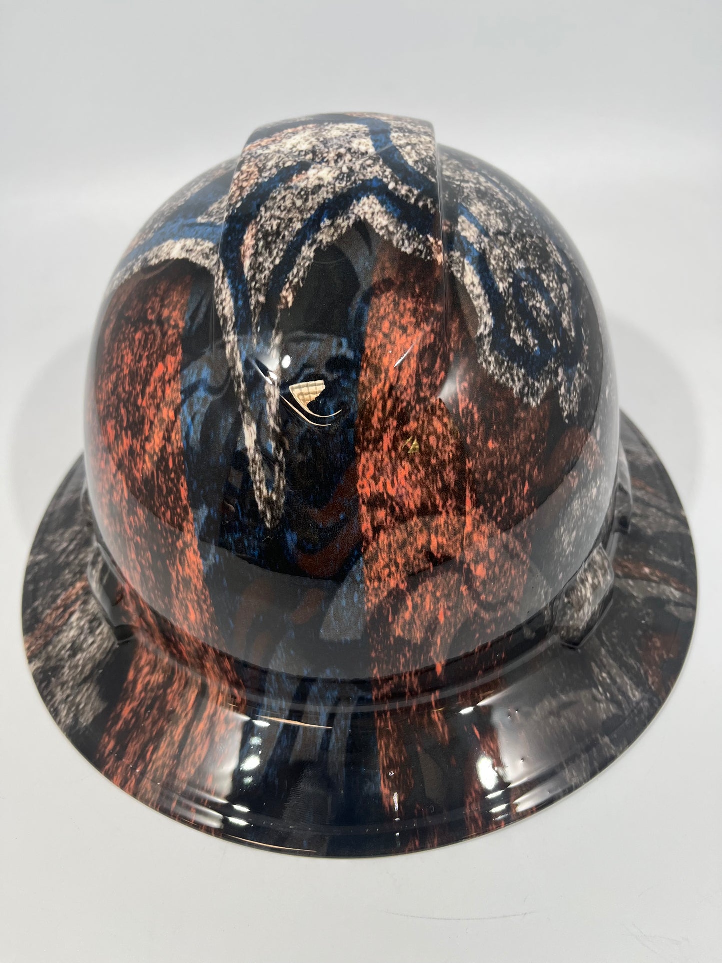 Full Brim Hard Hat Custom Hydro Dipped DENVER BRONCOS