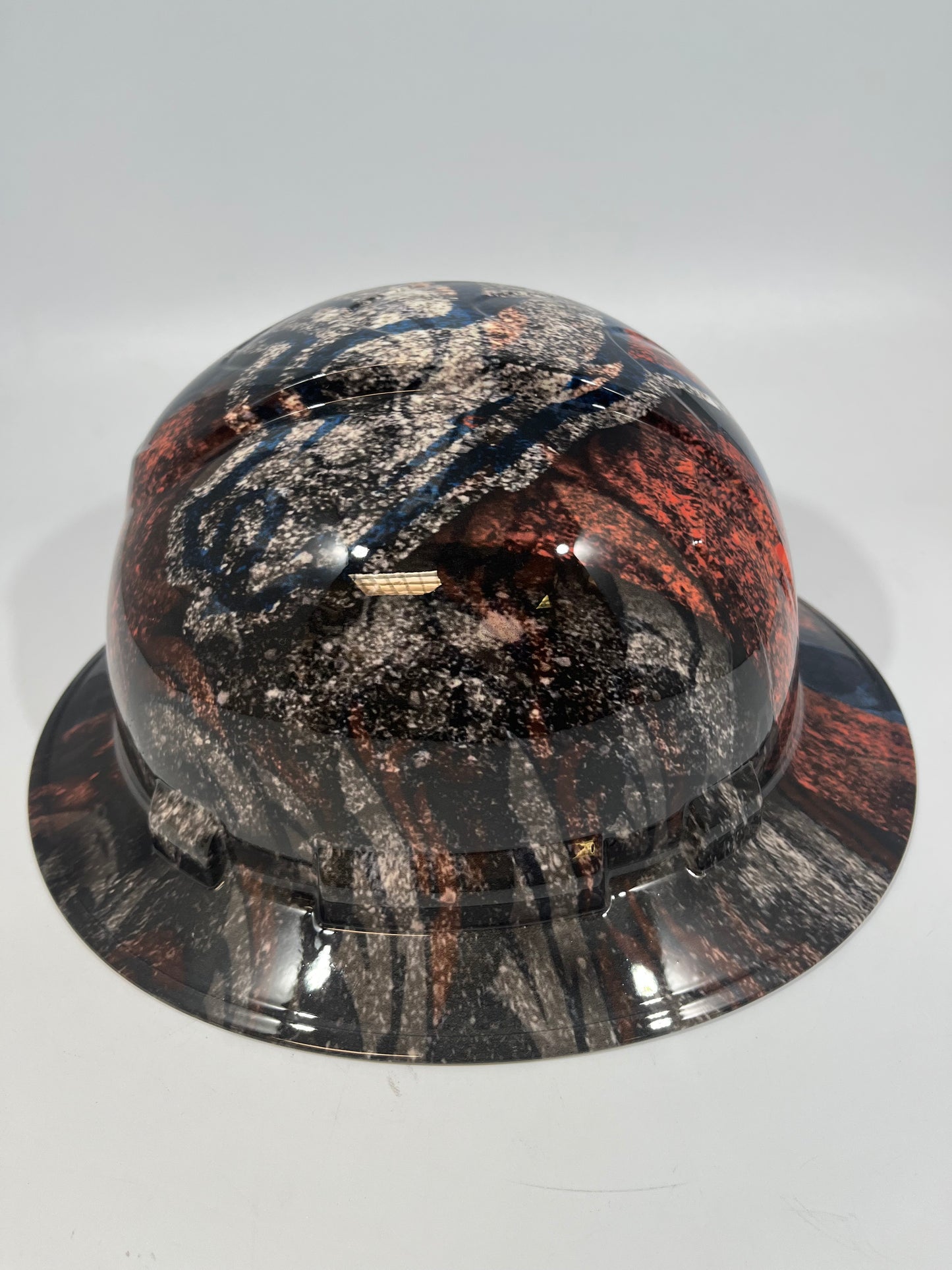 Full Brim Hard Hat Custom Hydro Dipped DENVER BRONCOS