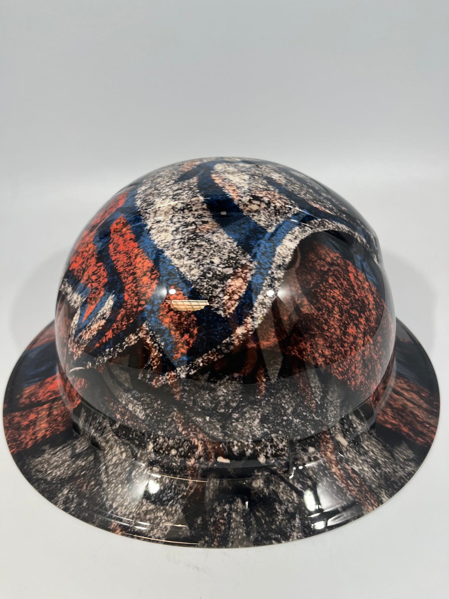 Full Brim Hard Hat Custom Hydro Dipped DENVER BRONCOS