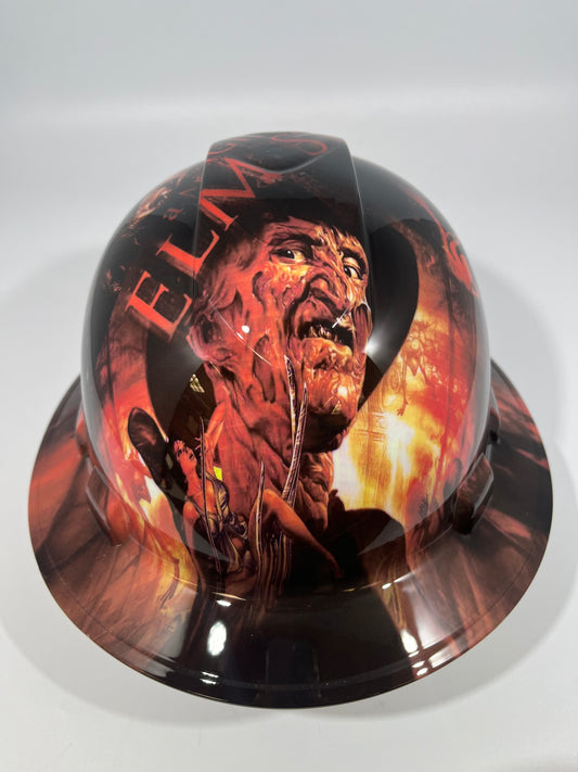 Full Brim Hard Hat Hydro Dipped FREDDY KRUEGER NIGHTMARE ON ELM ST