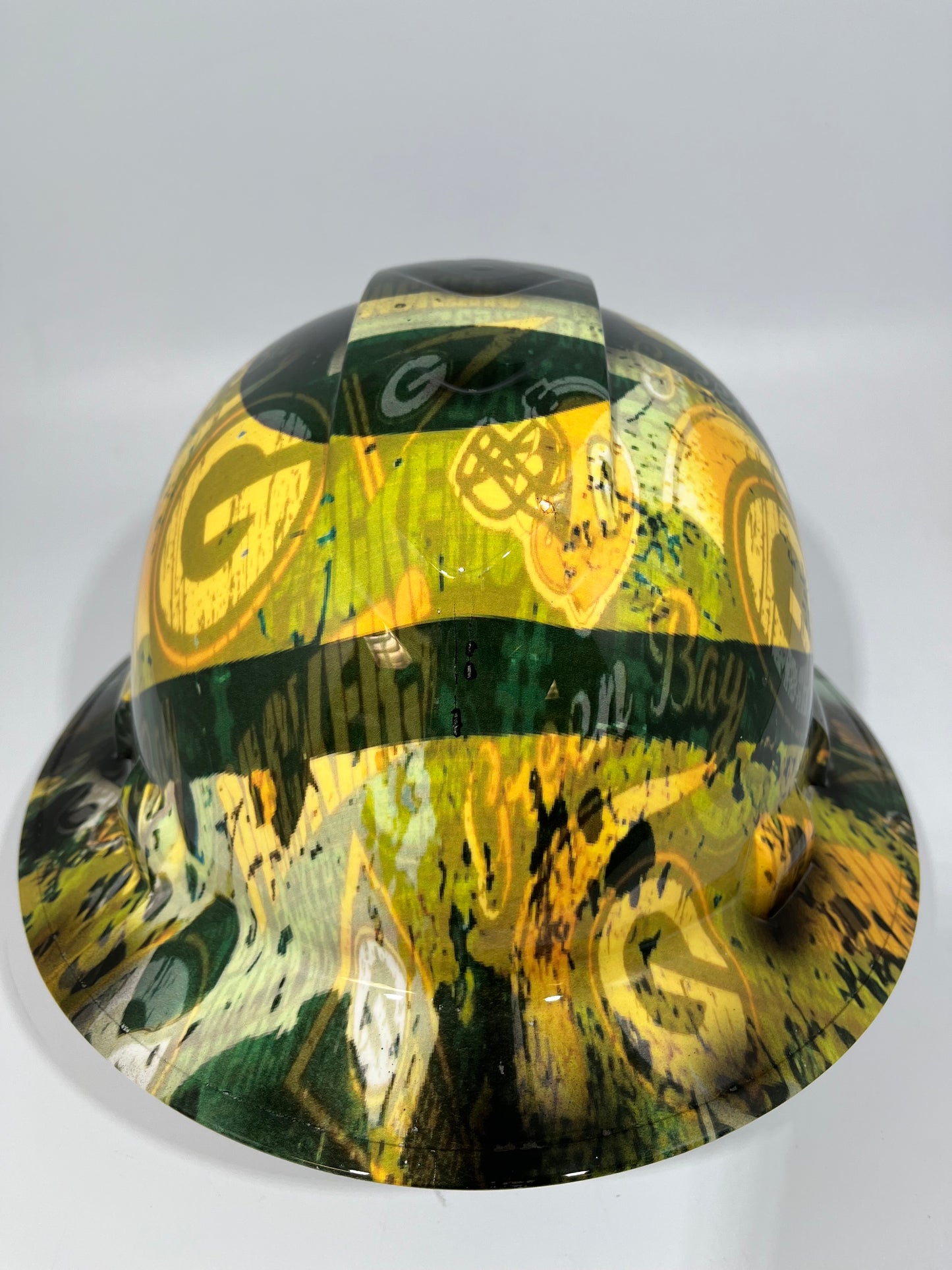 Full Brim Hard Hat Hydro Dipped GREEN BAY PACKERS ABSTRACT