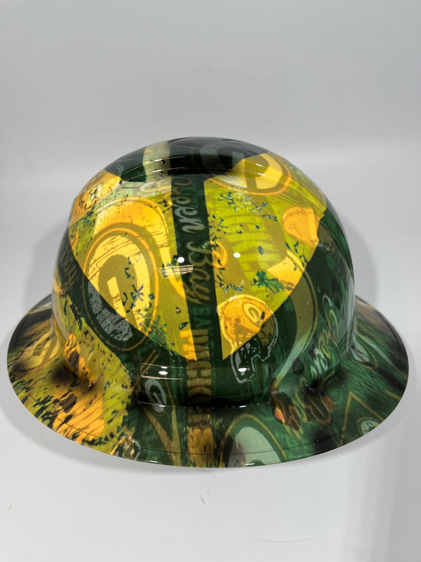Full Brim Hard Hat Hydro Dipped GREEN BAY PACKERS ABSTRACT