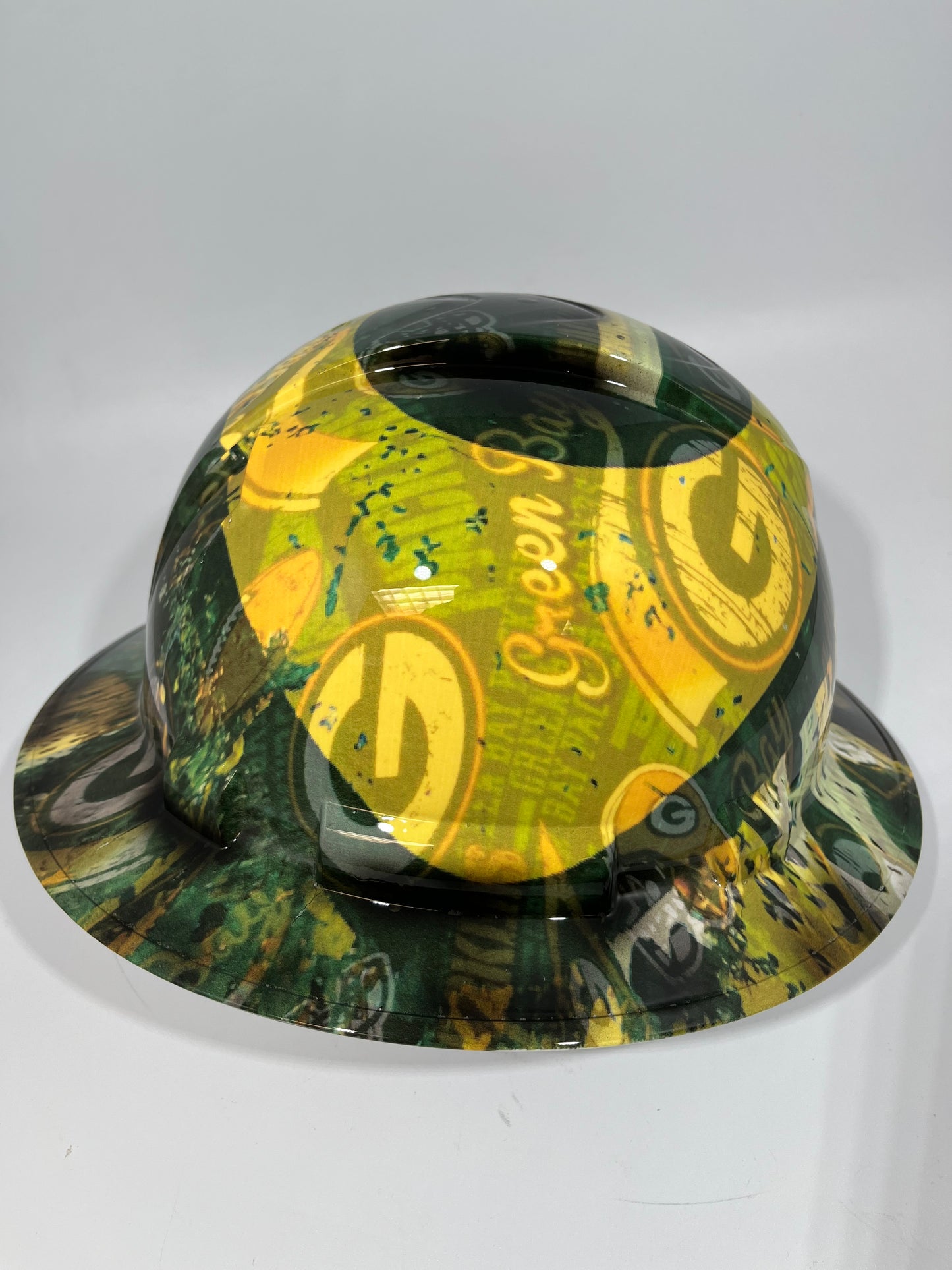Full Brim Hard Hat Hydro Dipped GREEN BAY PACKERS ABSTRACT