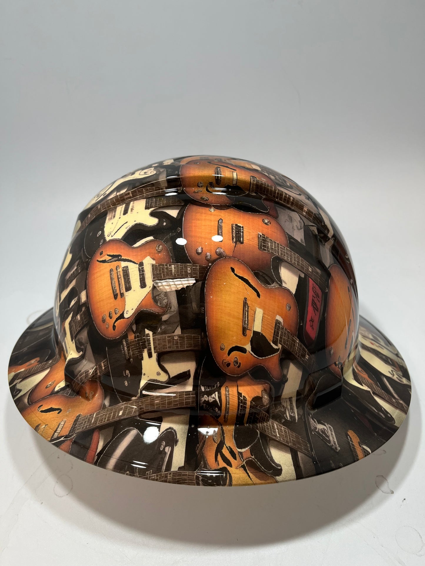 Full Brim Hard Hat Hydro Dipped GUITARS