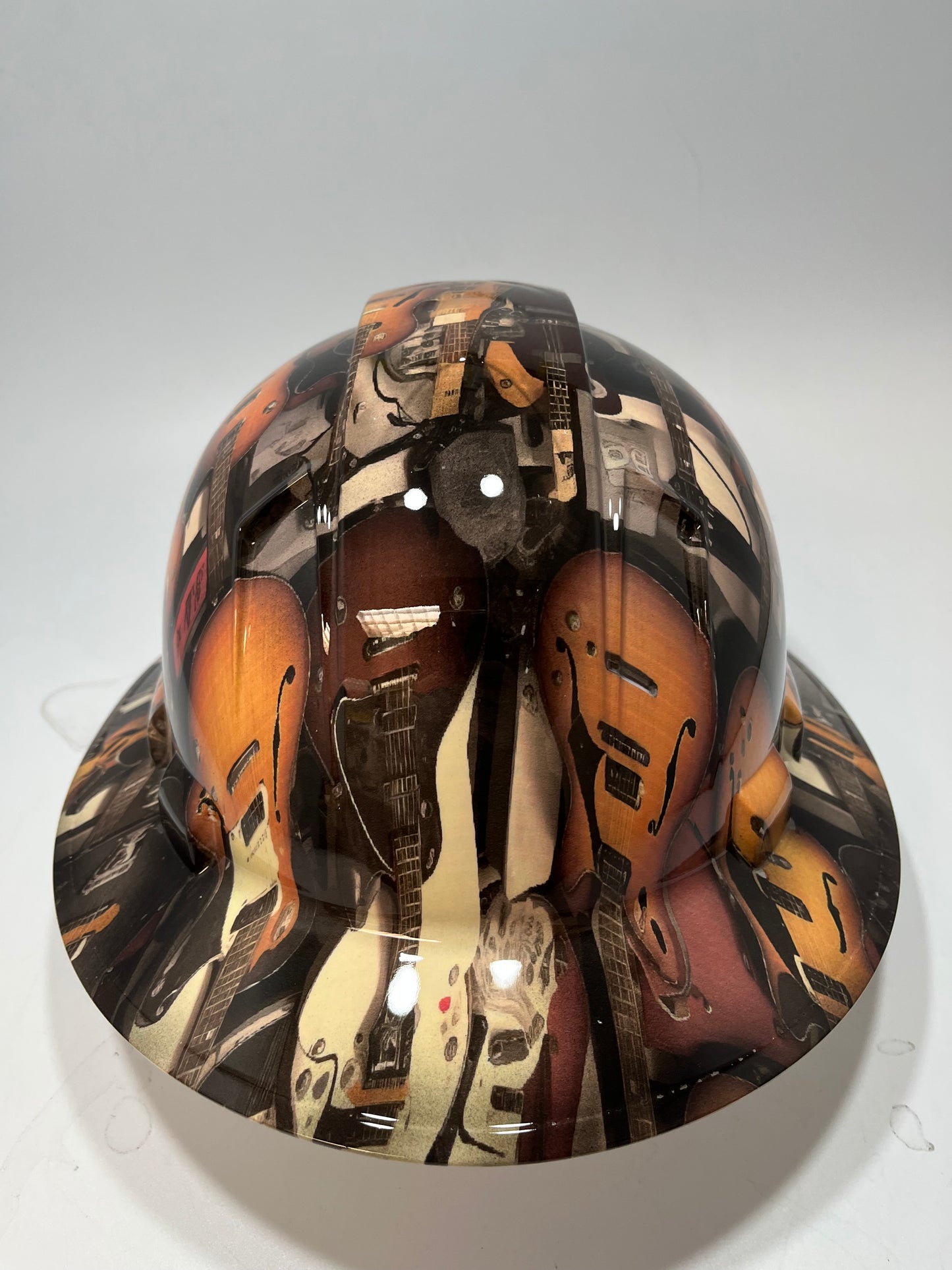 Full Brim Hard Hat Hydro Dipped GUITARS
