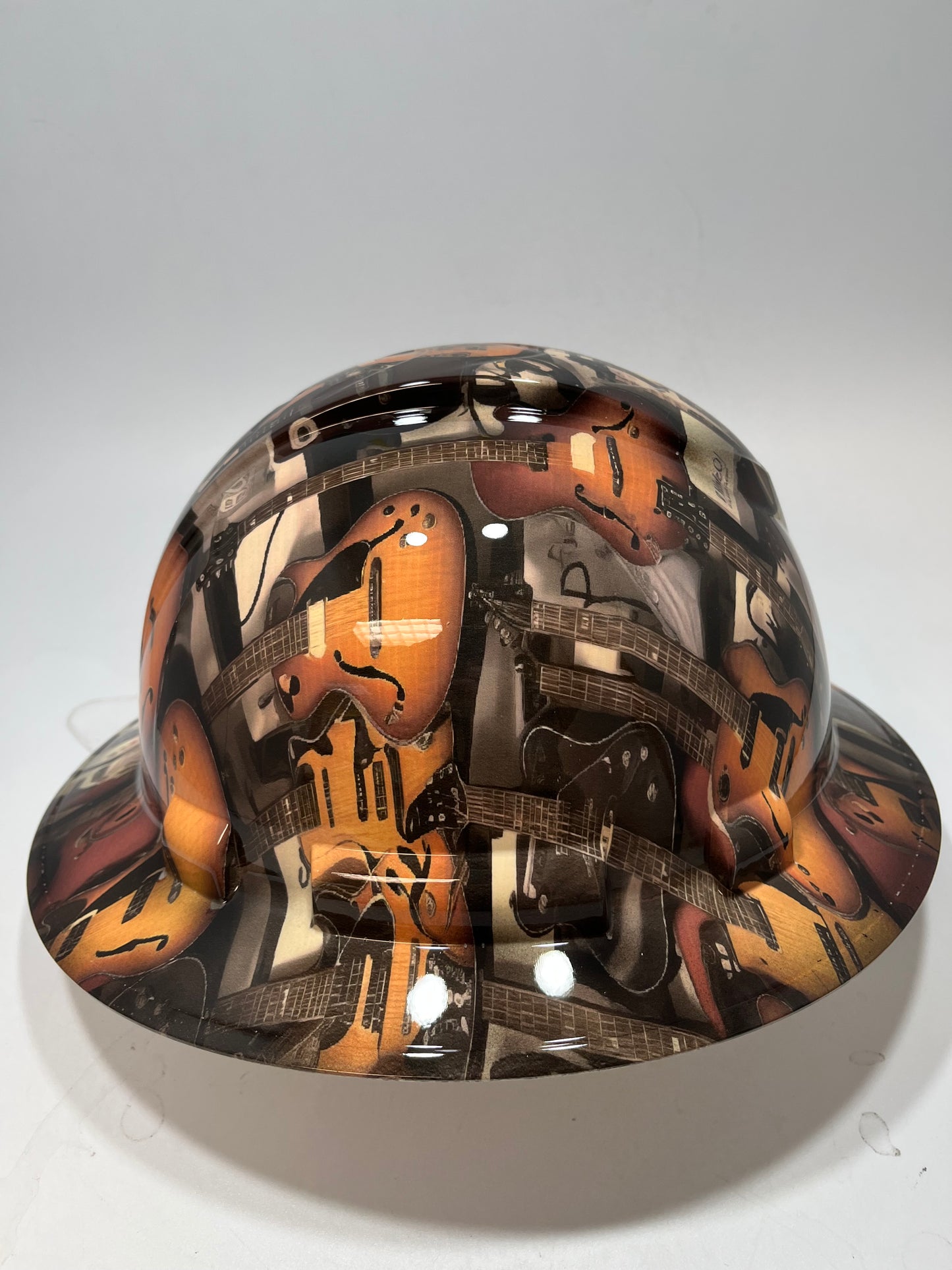 Full Brim Hard Hat Hydro Dipped GUITARS