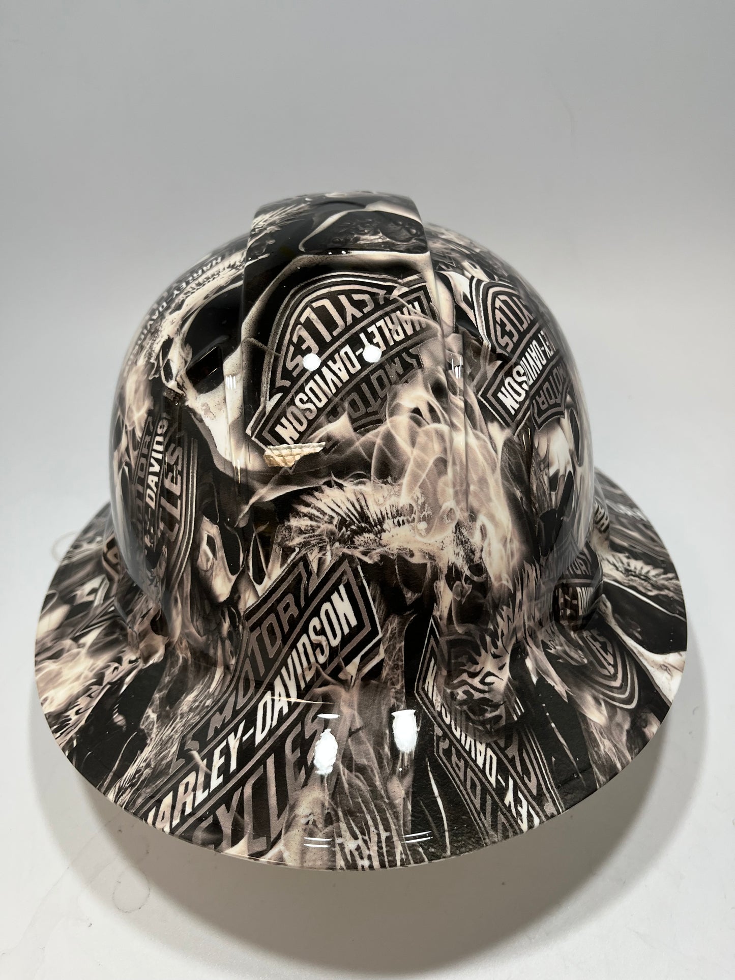 Full Brim Hard Hat Hydro Dipped HARLEY DAVIDSON SKULLS