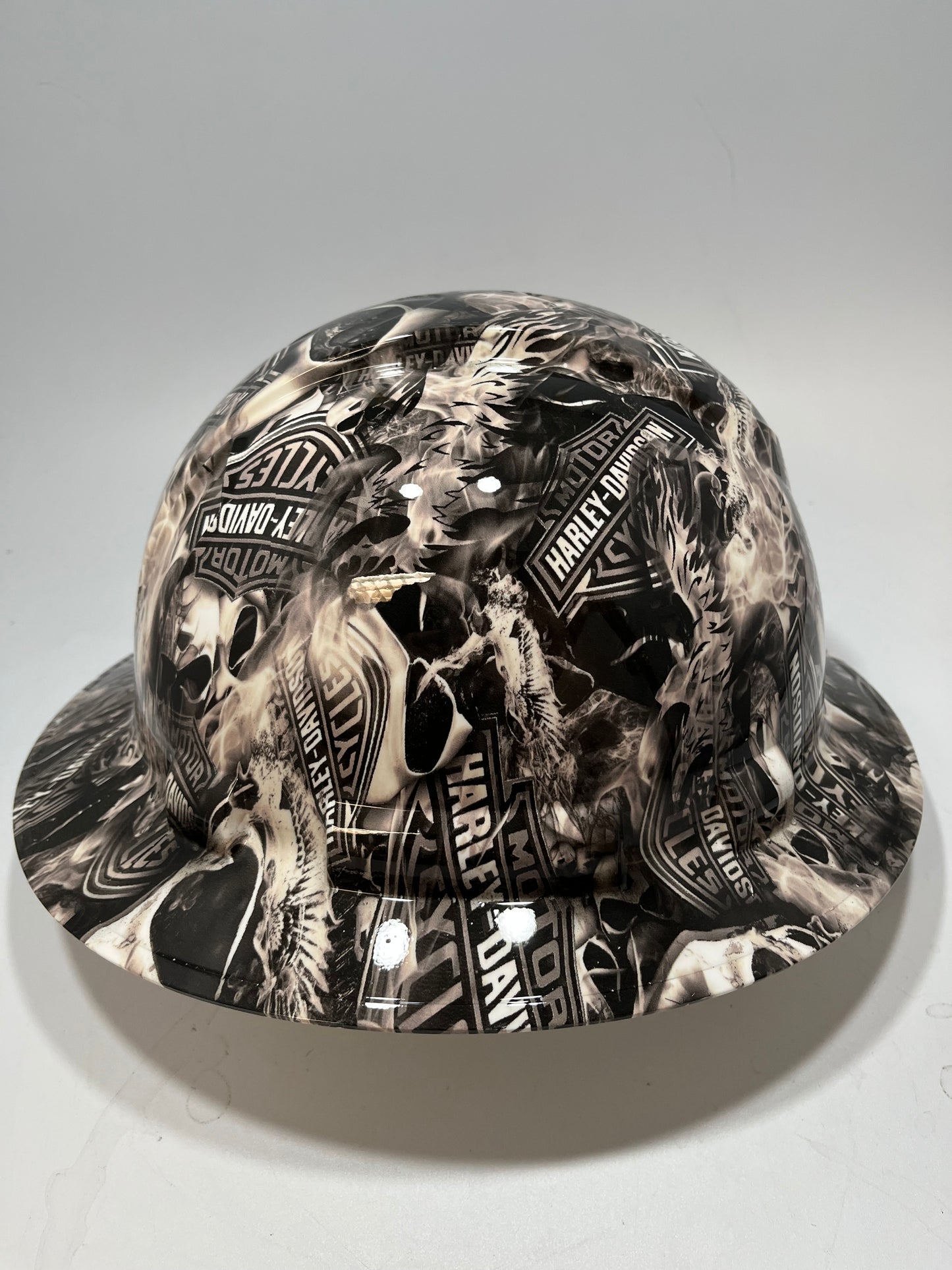 Full Brim Hard Hat Hydro Dipped HARLEY DAVIDSON SKULLS
