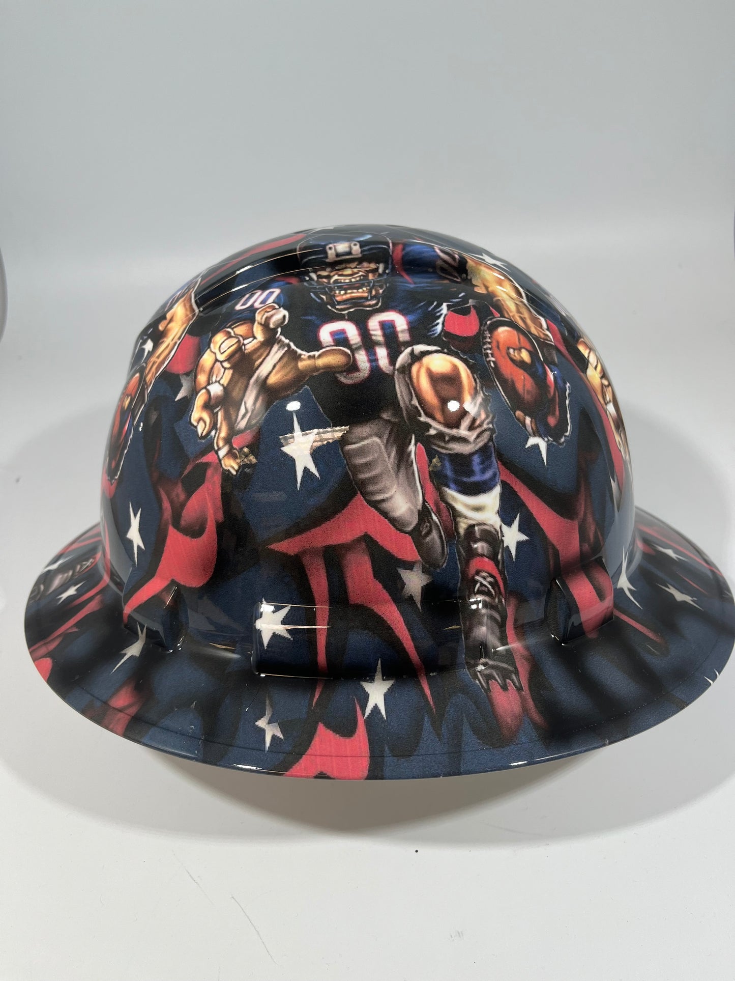 Full Brim Hard Hat Hydro Dipped HOUSTON TEXANS