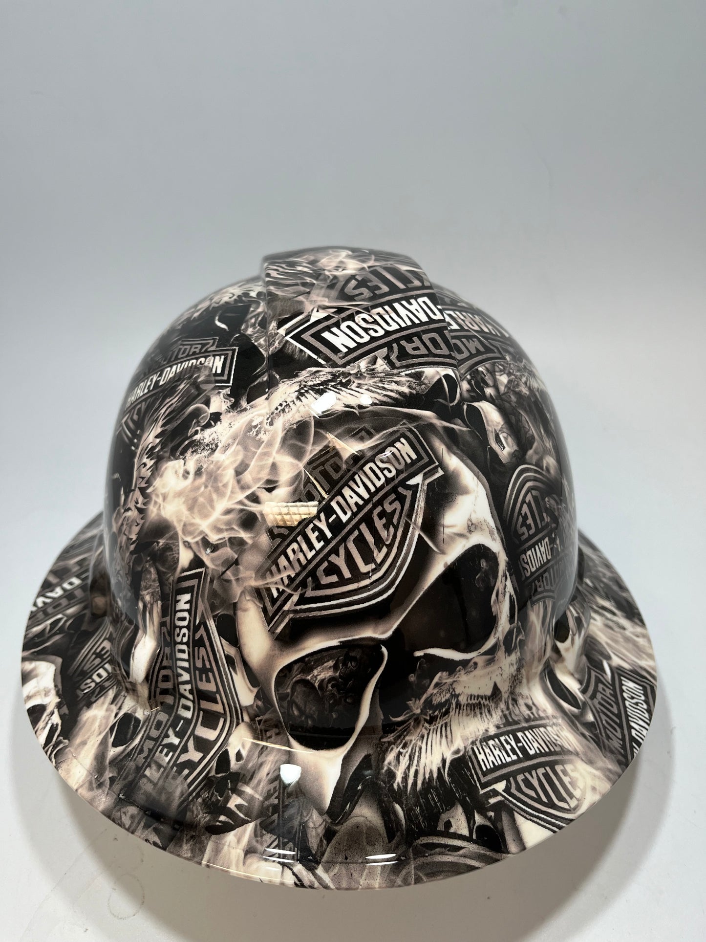 Full Brim Hard Hat Hydro Dipped HARLEY DAVIDSON SKULLS