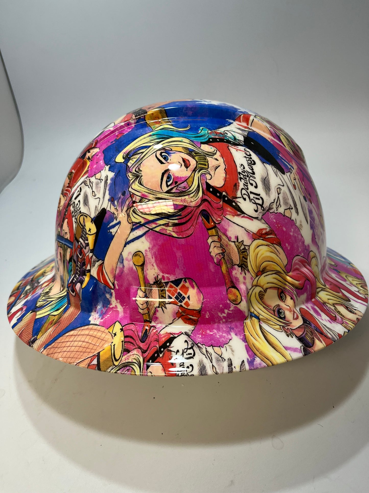 Full Brim Hard Hat Hydro Dipped HARLEY QUINN DADDYS LIL MONSTER