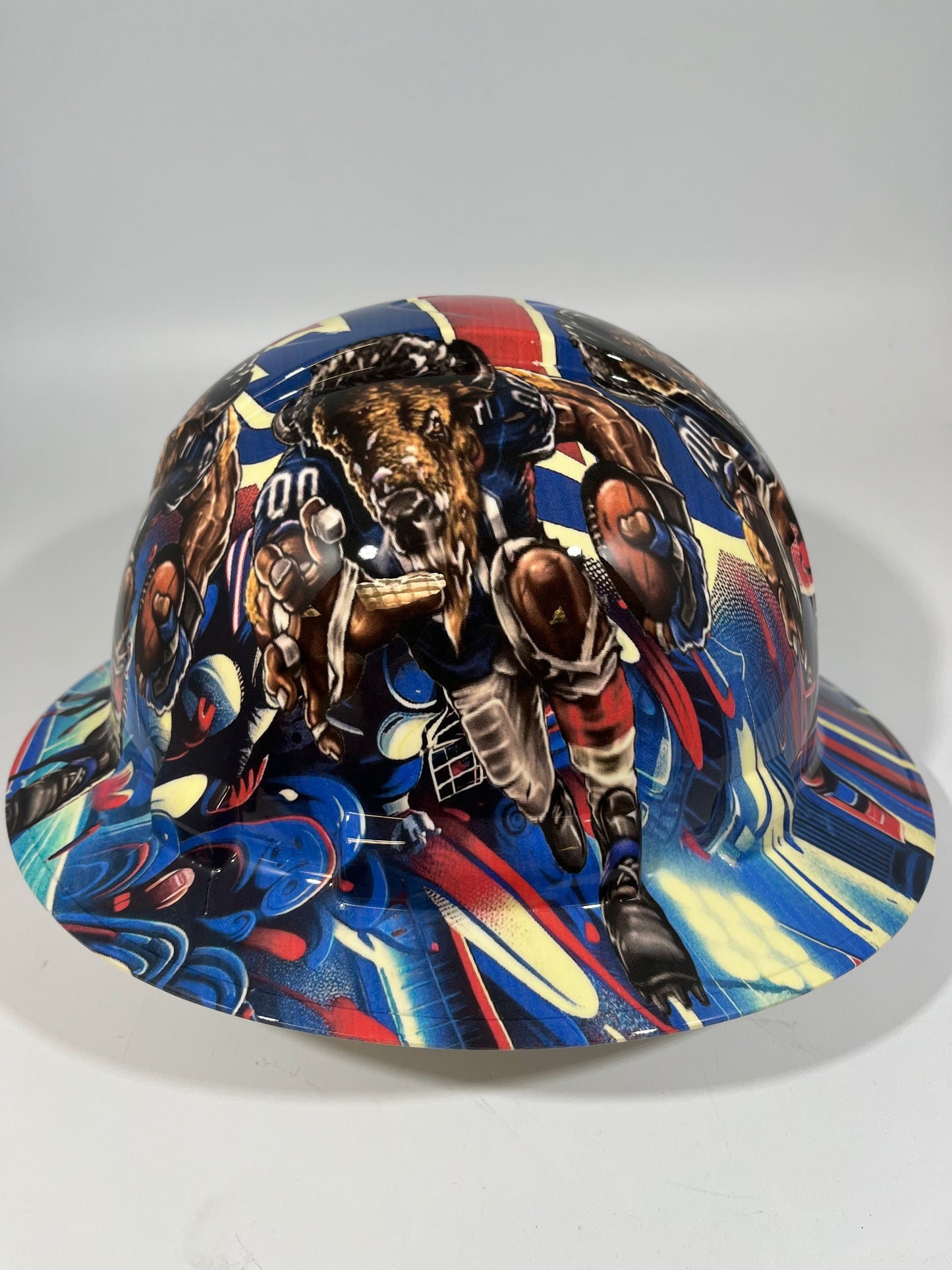 Full Brim Hard Hat Hydro Dipped BUFFALO BILLS
