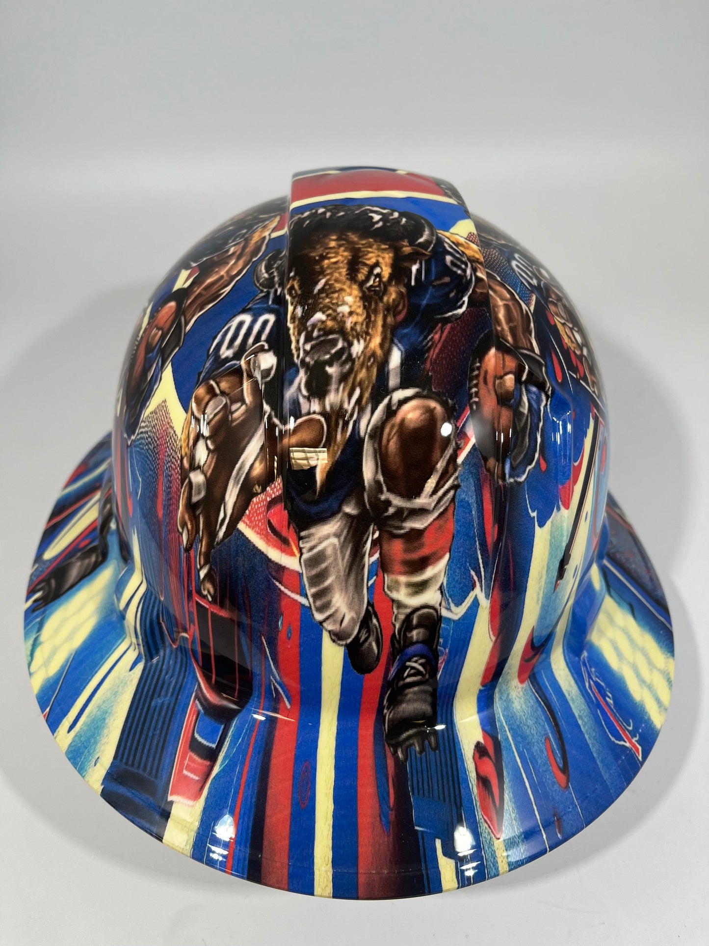 Full Brim Hard Hat Hydro Dipped BUFFALO BILLS