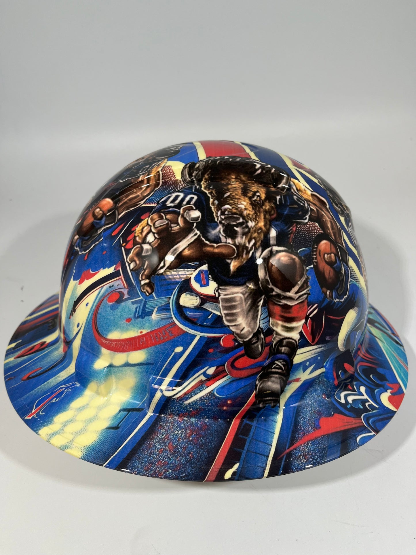 Full Brim Hard Hat Hydro Dipped BUFFALO BILLS