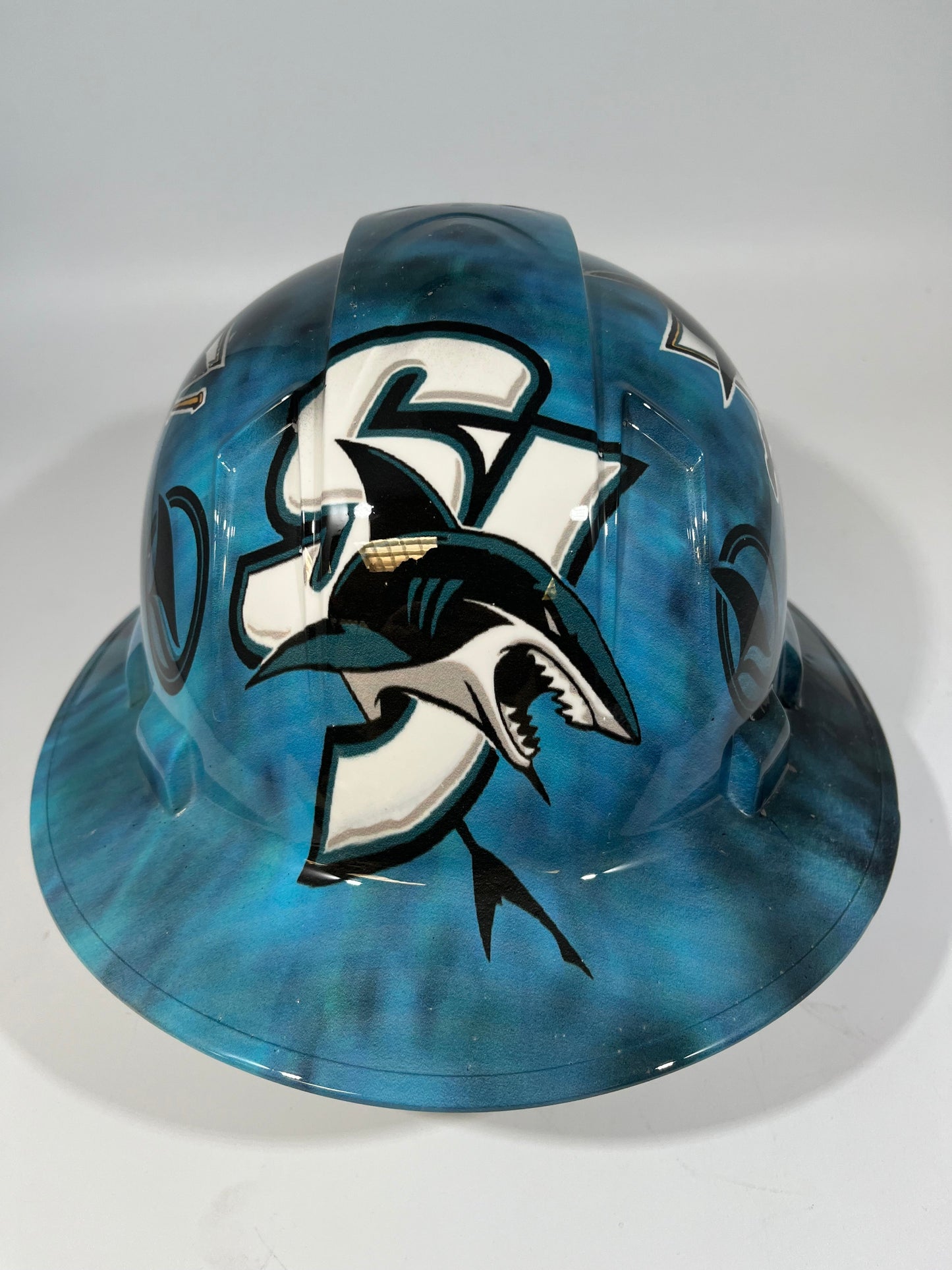 Full Brim Hard Hat Hydro Dipped SAN JOSE SHARKS