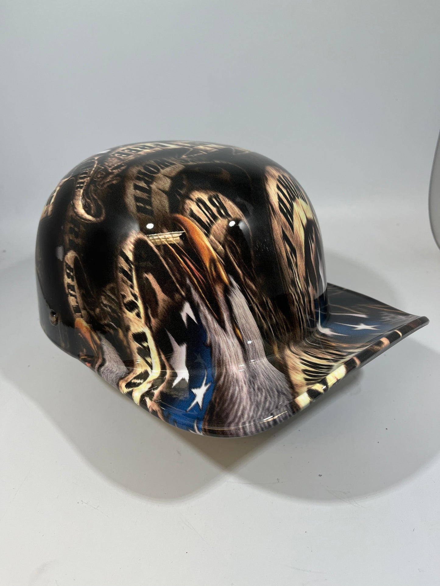Baseball Cap Style Motorcycle Helmet FREEDOM ISN'T FREE EAGLE